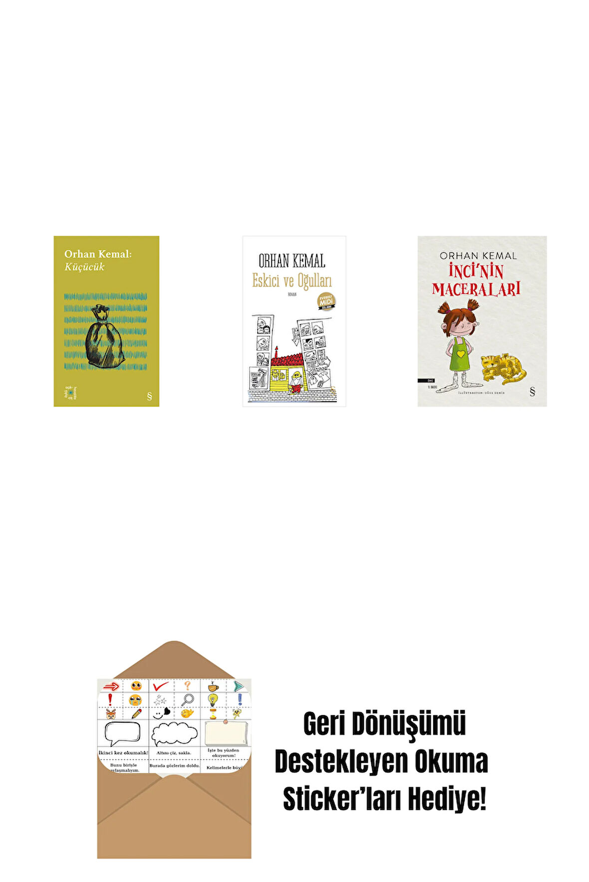 Everest Açıkhava 13 - Küçücük + Eskici ve Oğulları (Midi Boy) + İnci'nin Maceraları + Okuma Sticker'ları