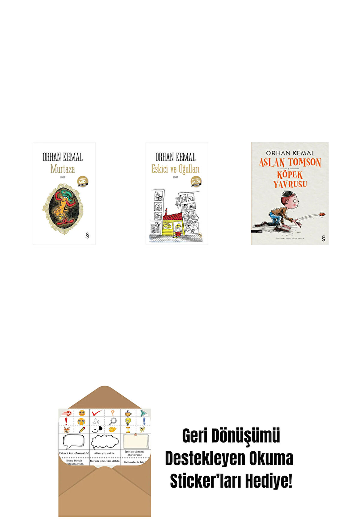 Murtaza (Midi Boy) + Eskici ve Oğulları (Midi Boy) + Aslan Tomson - Köpek Yavrusu + Okuma Sticker'ları
