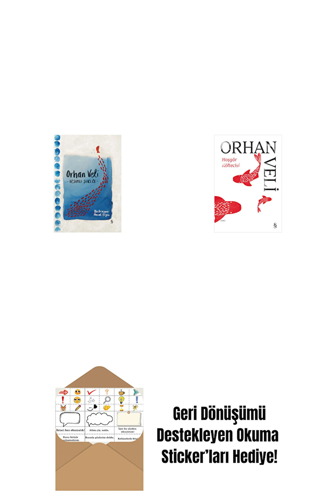 Orhan Veli - Resimli Şiirler (Bez Ciltli) + Hoşgör Köftecisi + Okuma Sticker'ları