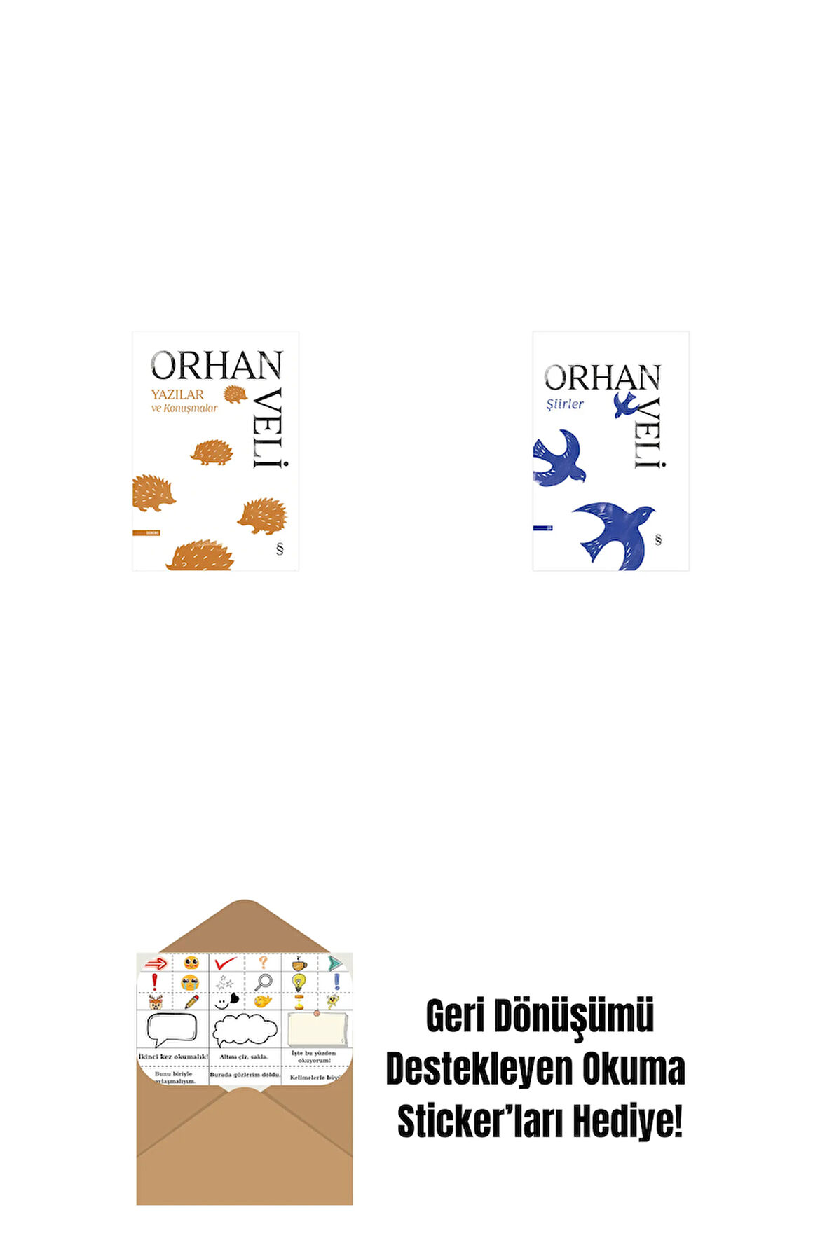 Yazılar ve Konuşmalar + Şiirler (Ciltli) + Okuma Sticker'ları