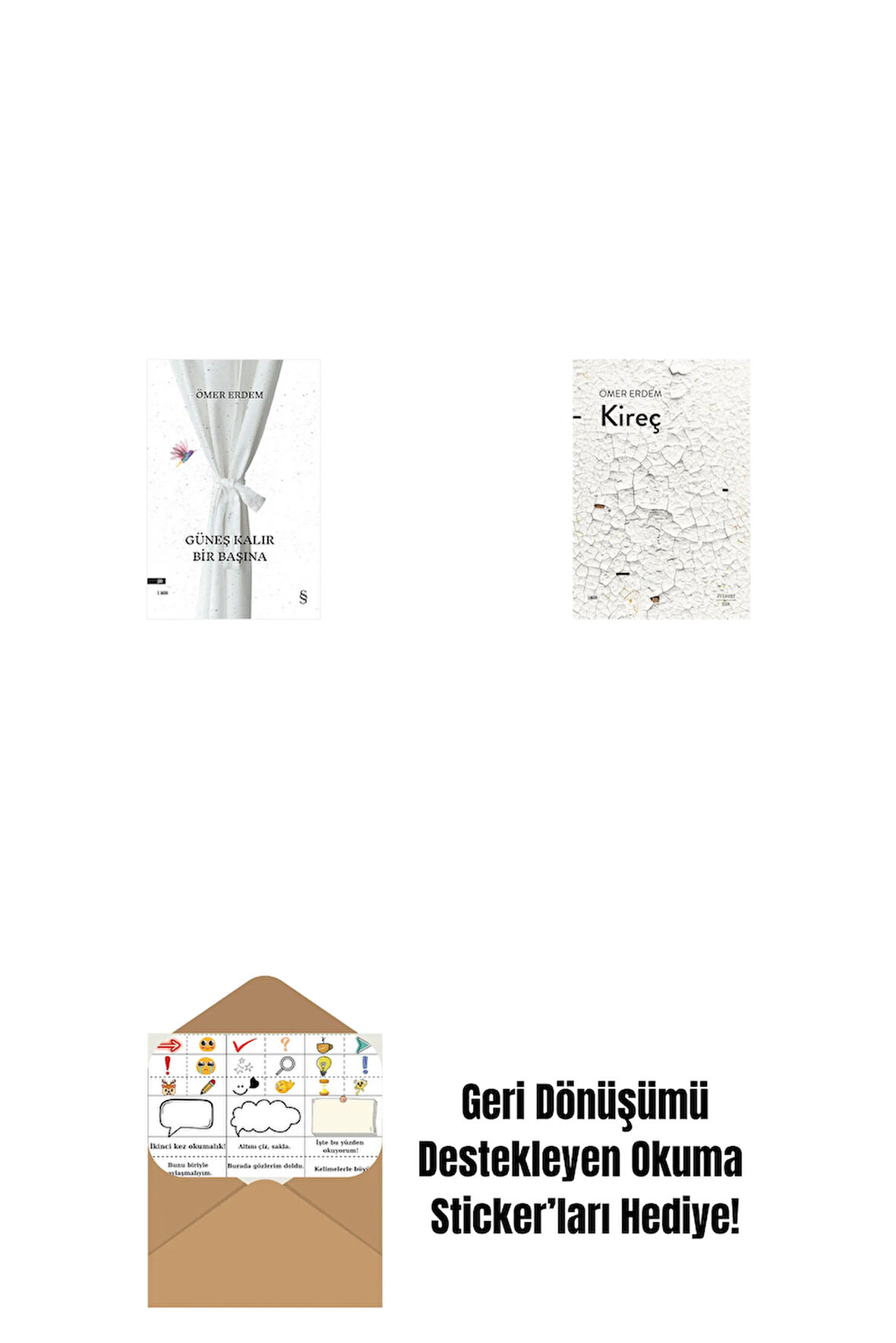 Güneş Kalır Bir Başına + Kireç + Okuma Sticker'ları