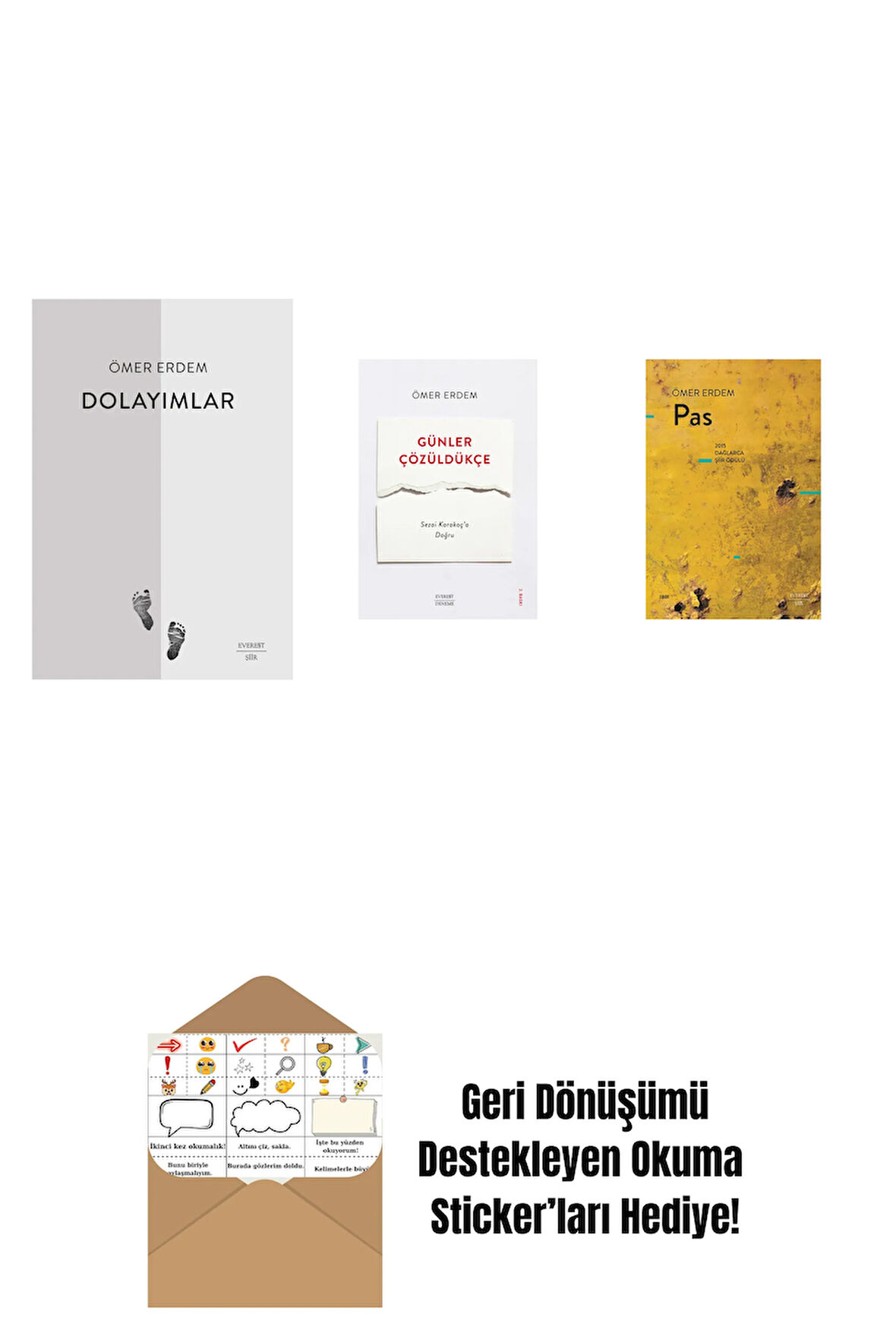 Dolayımlar + Günler Çözüldükçe + Pas + Okuma Sticker'ları