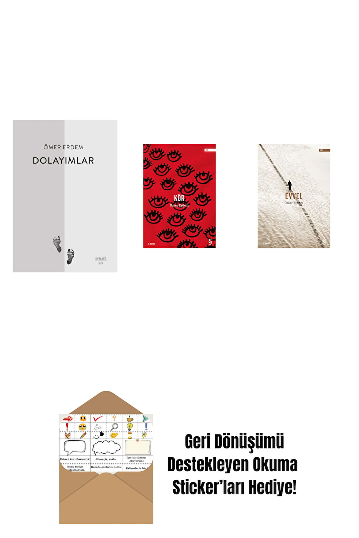 Dolayımlar + Kör + Evvel + Okuma Sticker'ları