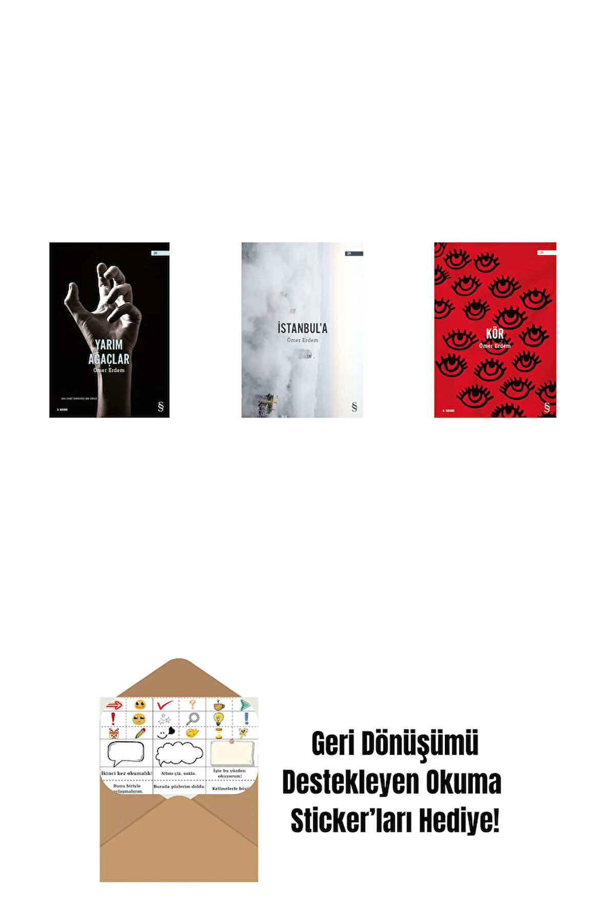 Yarım Ağaçlar + İstanbul'a + Kör + Okuma Sticker'ları