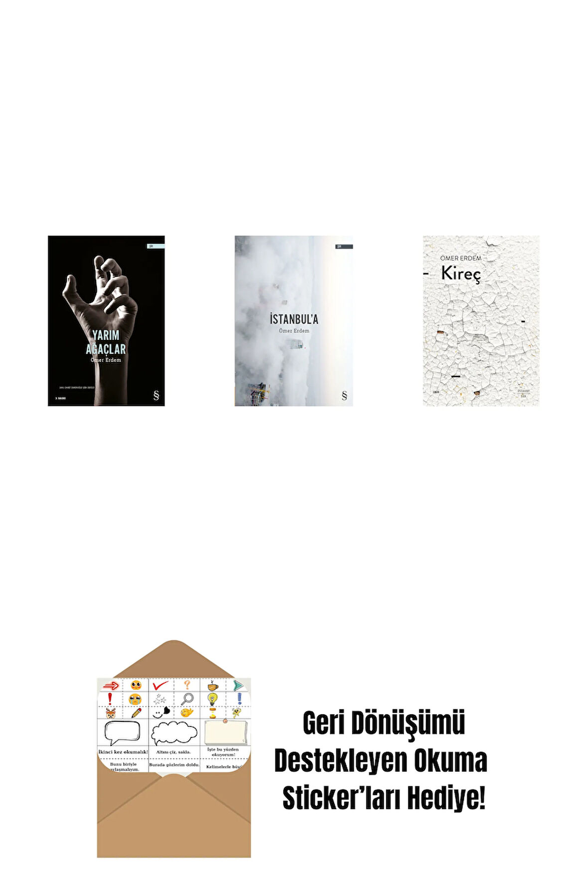 Yarım Ağaçlar + İstanbul'a + Kireç + Okuma Sticker'ları