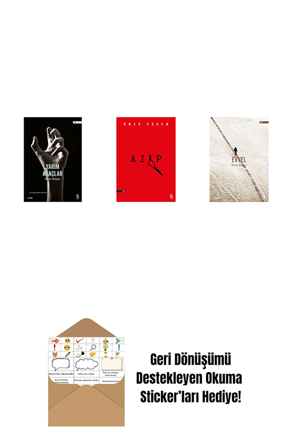 Yarım Ağaçlar + Azap + Evvel + Okuma Sticker'ları