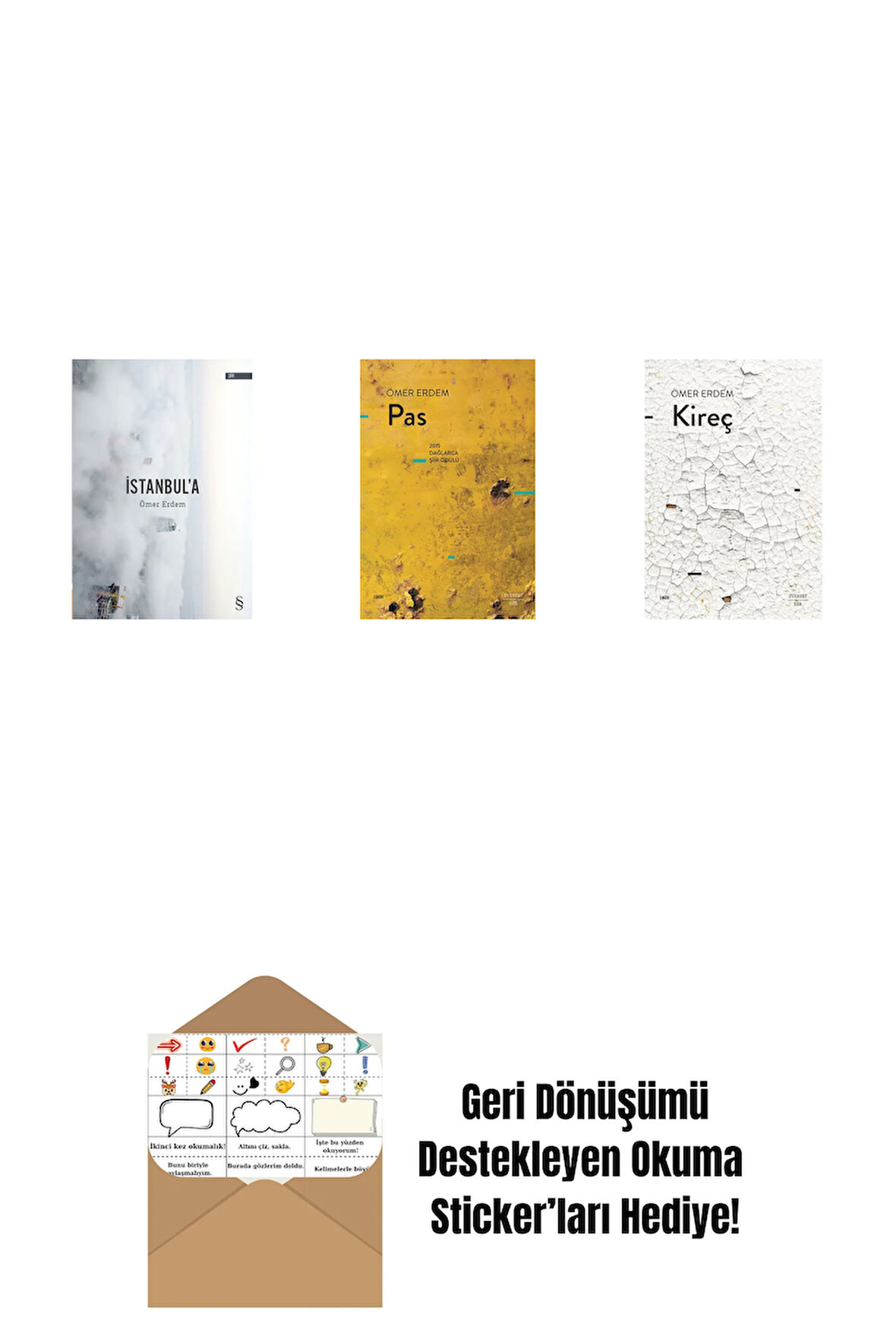 İstanbul'a + Pas + Kireç + Okuma Sticker'ları