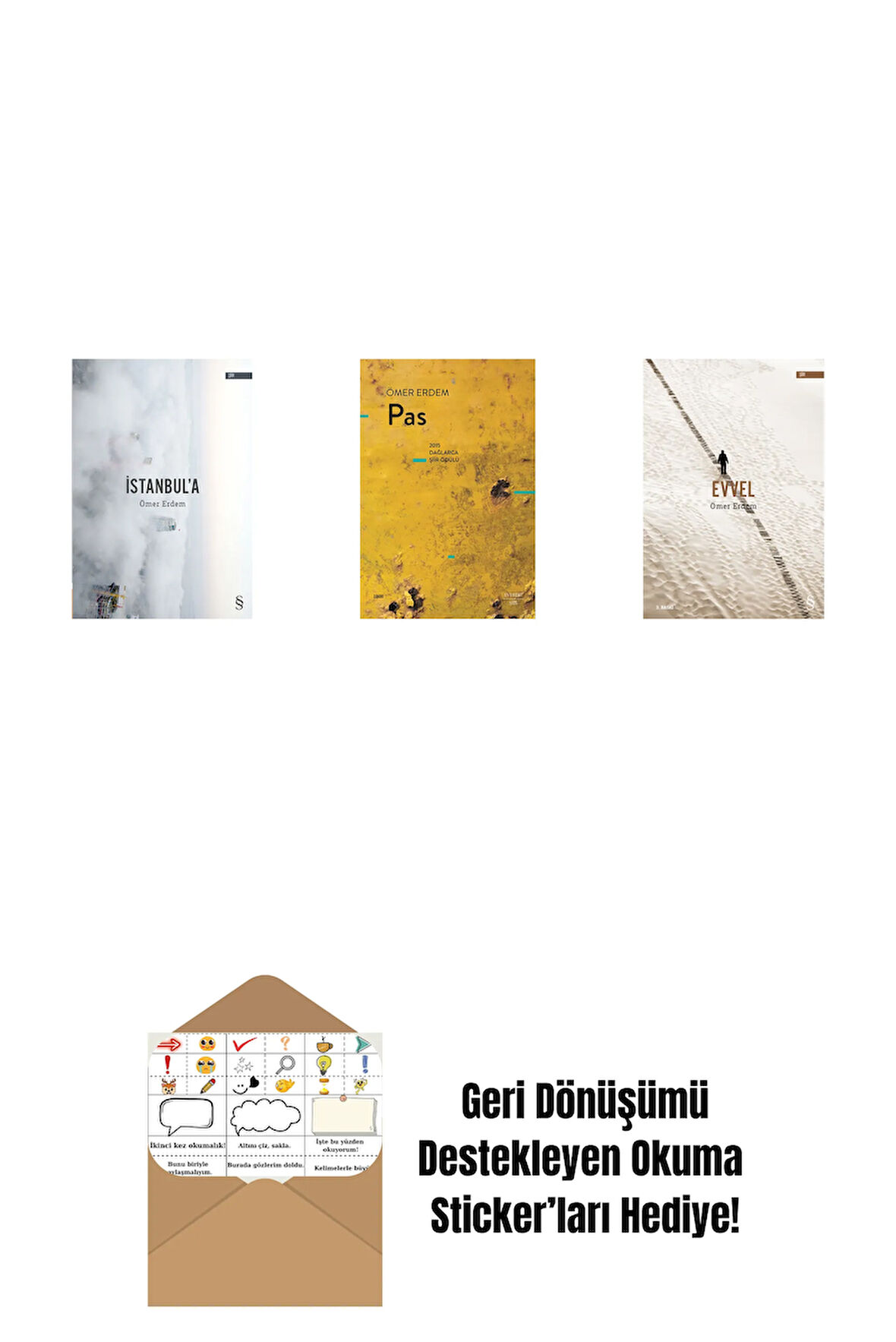 İstanbul'a + Pas + Evvel + Okuma Sticker'ları