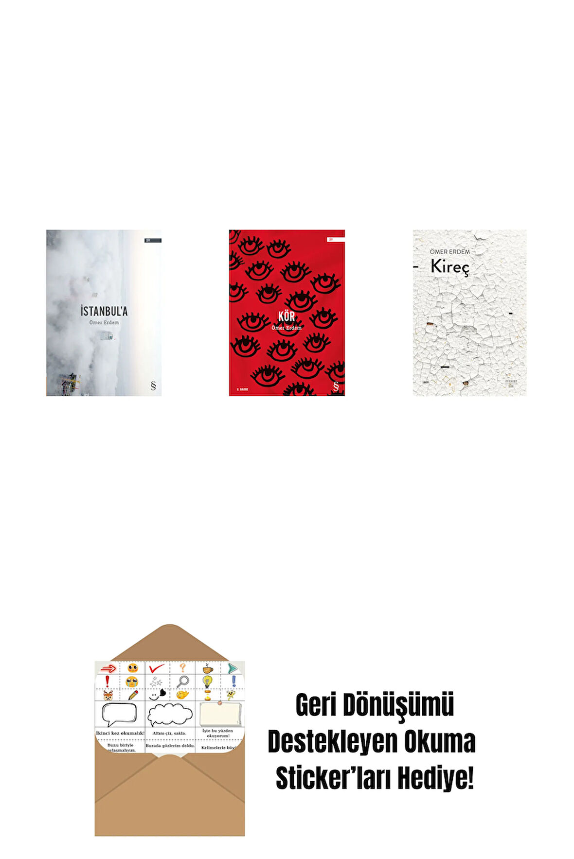 İstanbul'a + Kör + Kireç + Okuma Sticker'ları