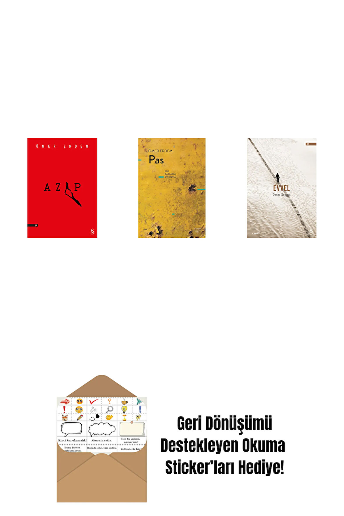 Azap + Pas + Evvel + Okuma Sticker'ları