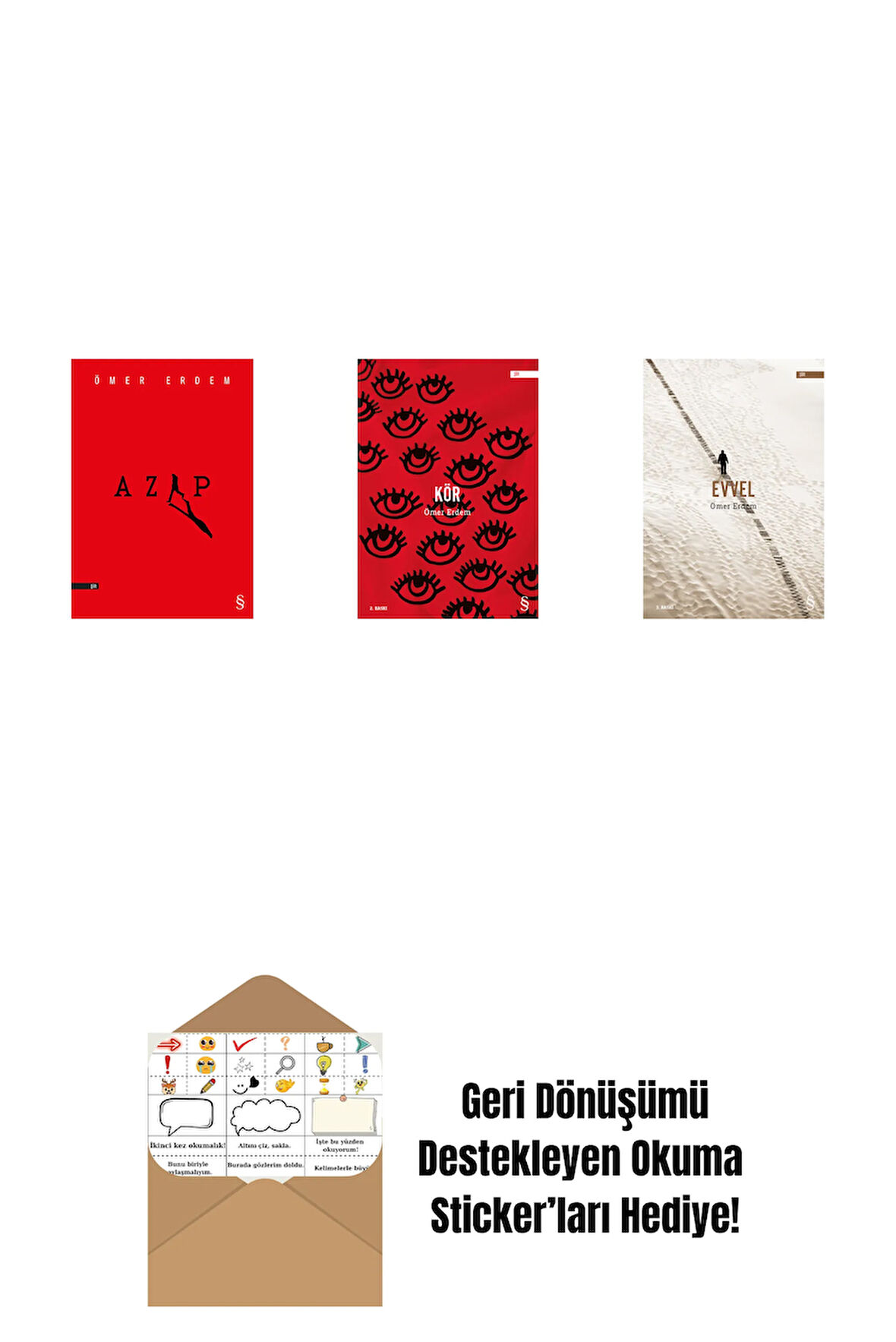 Azap + Kör + Evvel + Okuma Sticker'ları