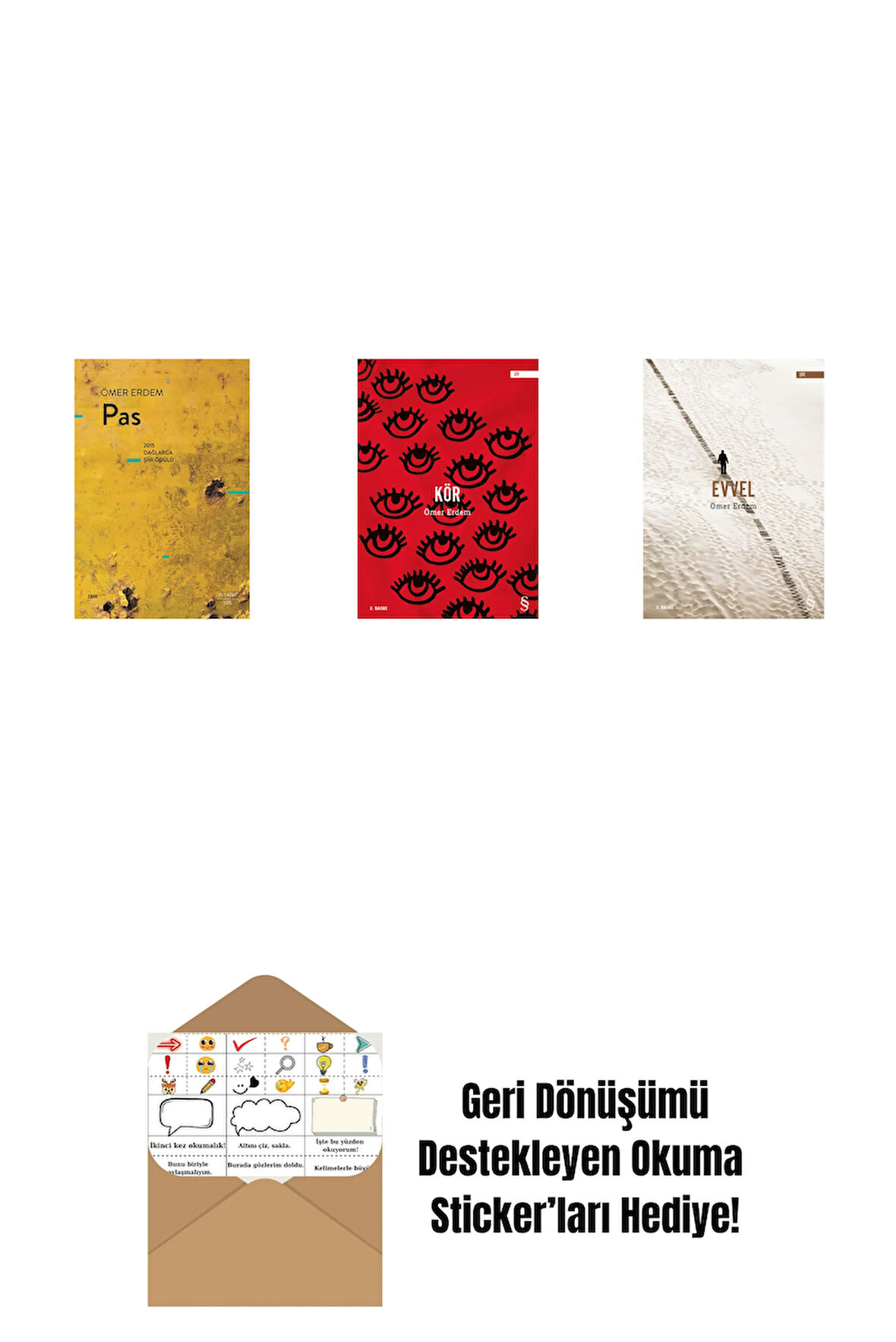 Pas + Kör + Evvel + Okuma Sticker'ları