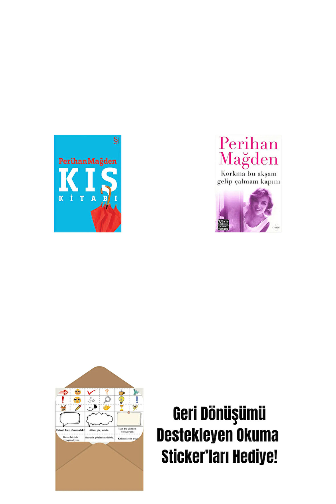 Kış Kitabı + Korkma Bu Akşam Gelip Çalmam Kapını + Okuma Sticker'ları