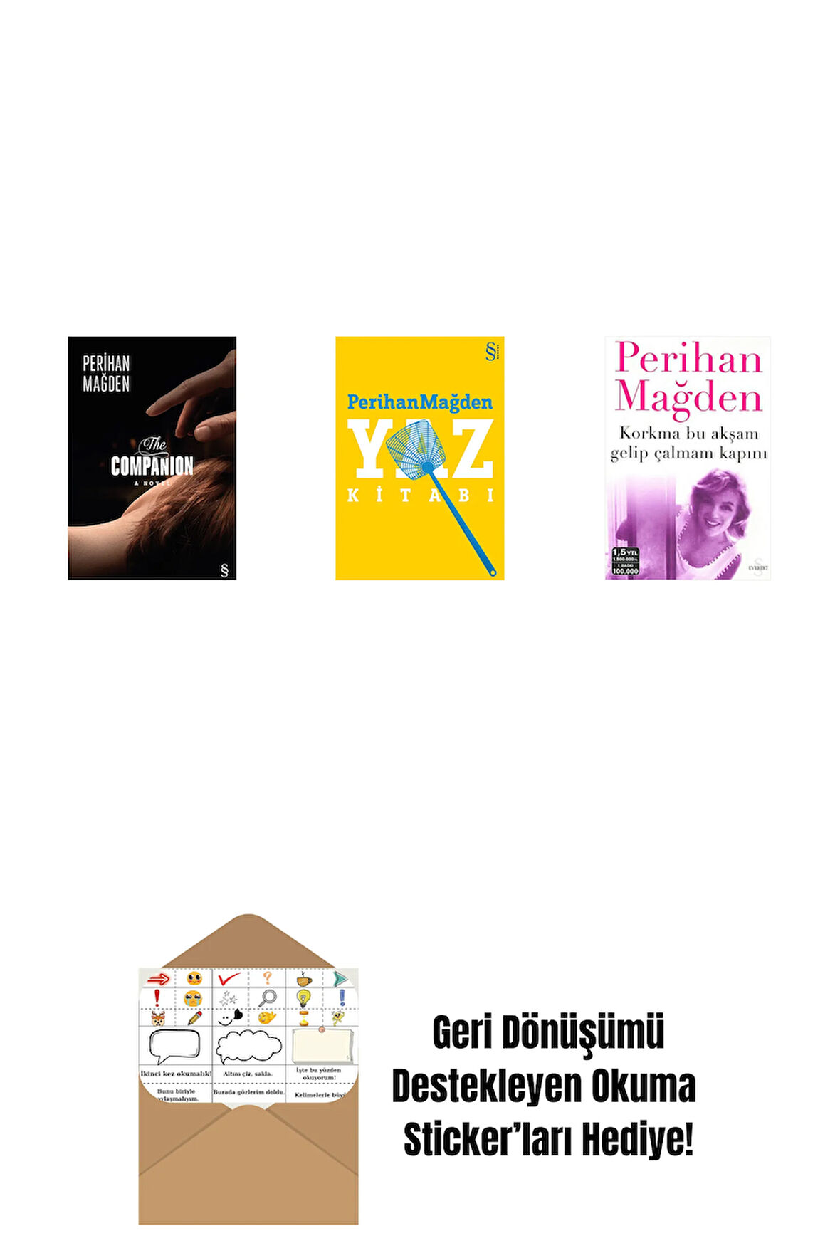 The Companion + Yaz Kitabı + Korkma Bu Akşam Gelip Çalmam Kapını + Okuma Sticker'ları