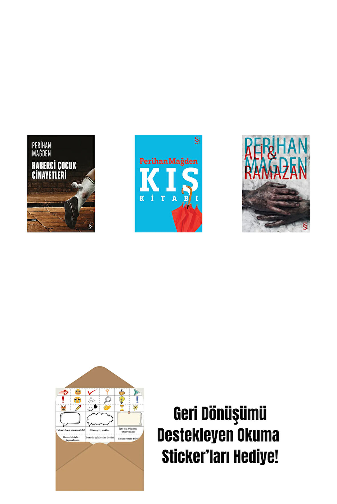 Haberci Çocuk Cinayetleri + Kış Kitabı + Ali and Ramazan + Okuma Sticker'ları