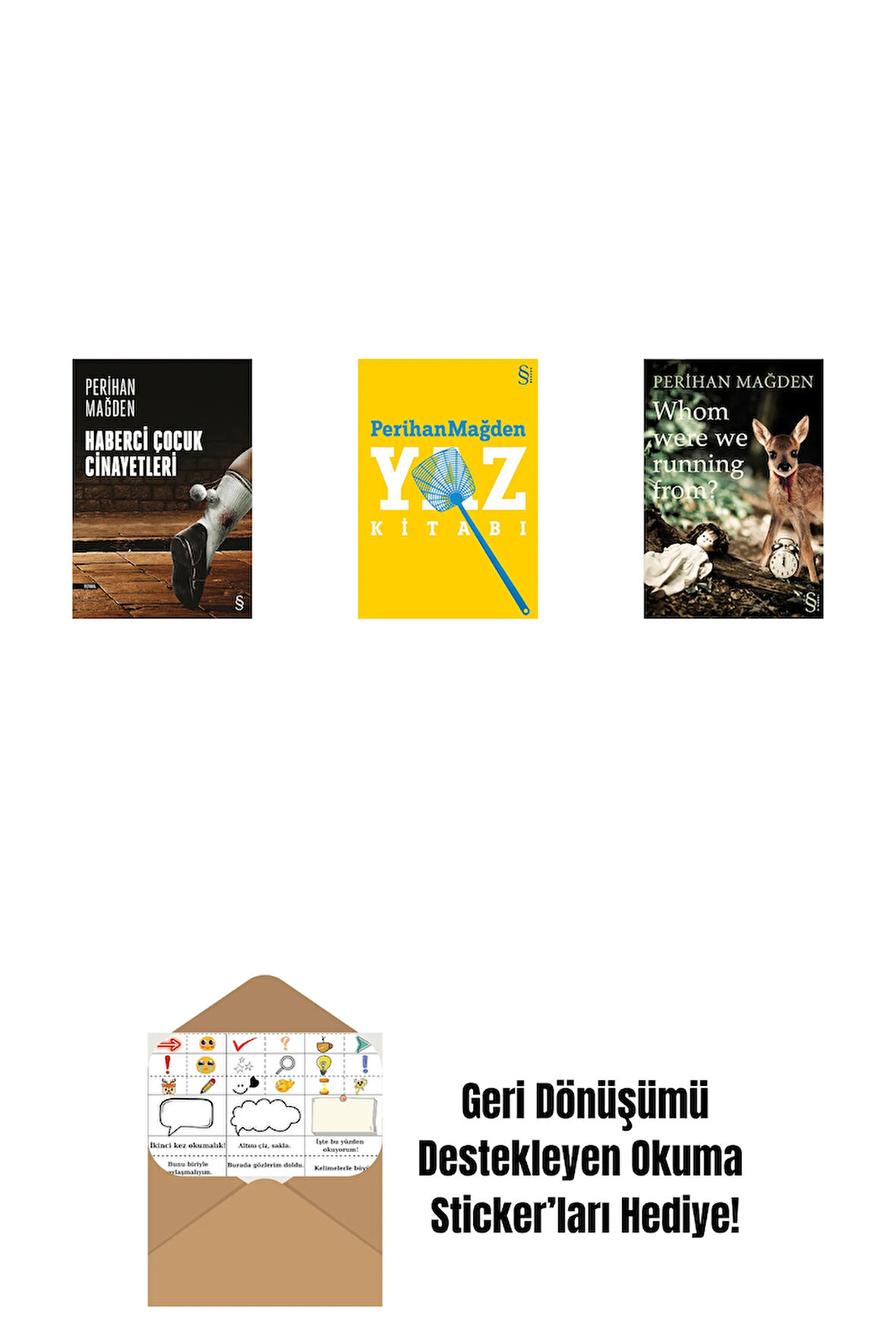 Haberci Çocuk Cinayetleri + Yaz Kitabı + Whom Were We Running From? + Okuma Sticker'ları