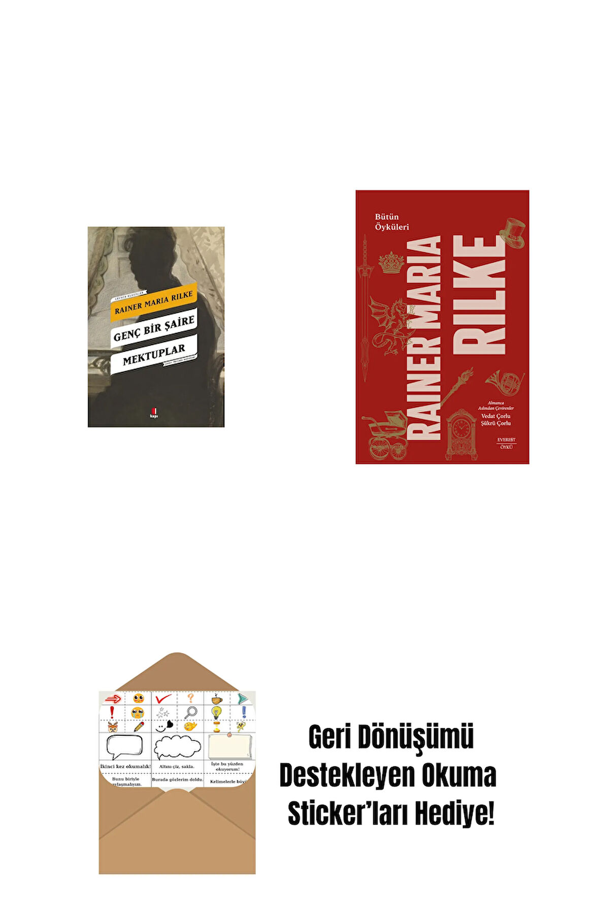 Genç Bir Şaire  Mektuplar + Malte Laurids Brigge'nin Notları + Okuma Sticker'ları