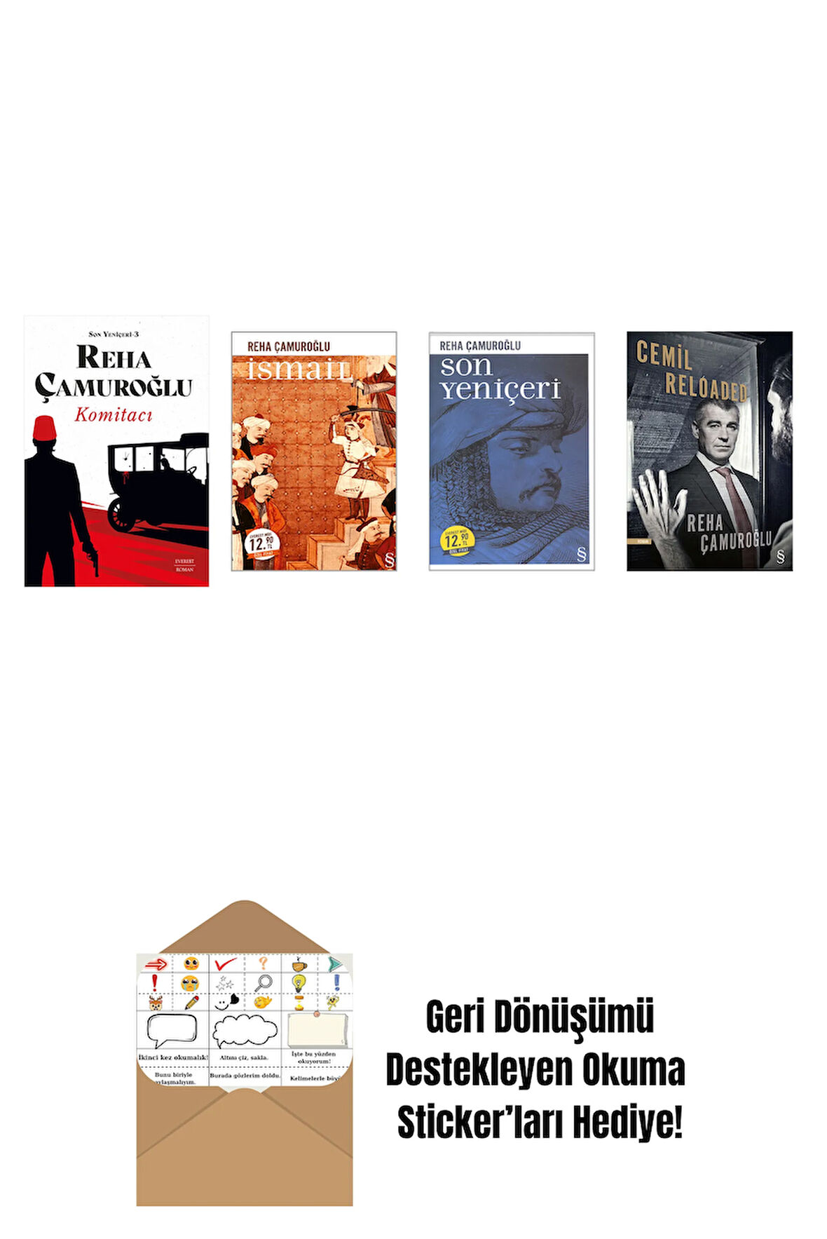 Reha Çamuroğlu 4 Kitap Set + Okuma Sticker'ları