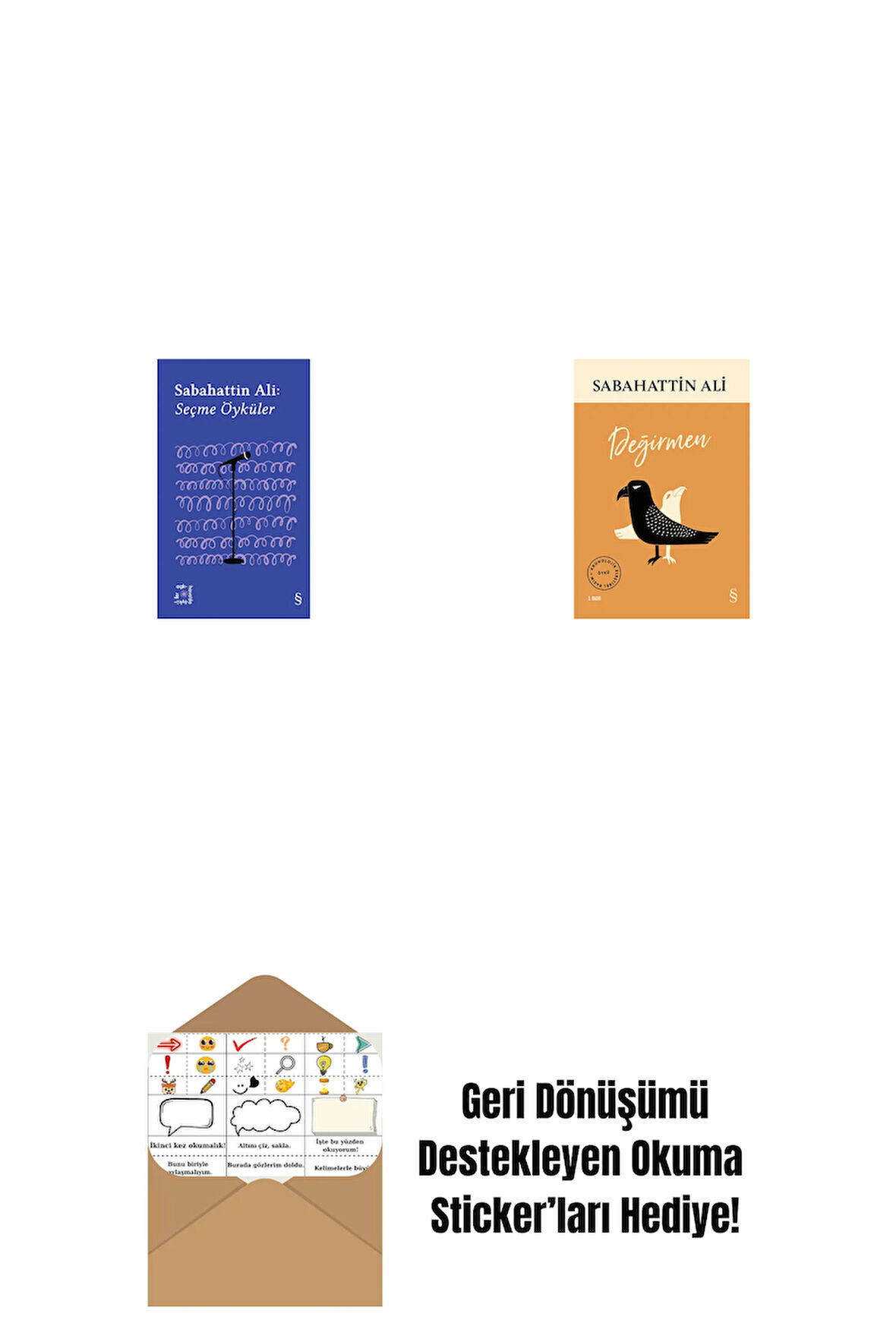 Everest Açıkhava 1 - Sabahattin Ali Seçme Öyküler + Değirmen + Okuma Sticker'ları