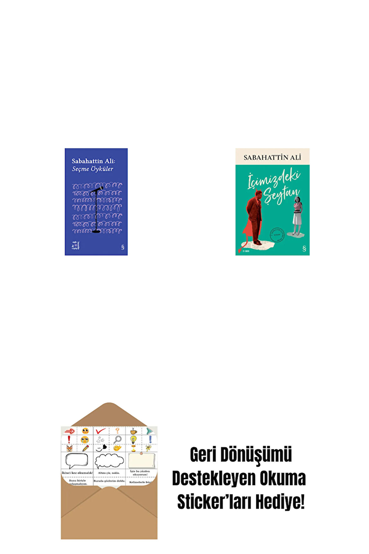 Everest Açıkhava 1 - Sabahattin Ali Seçme Öyküler + İçimizdeki Şeytan + Okuma Sticker'ları