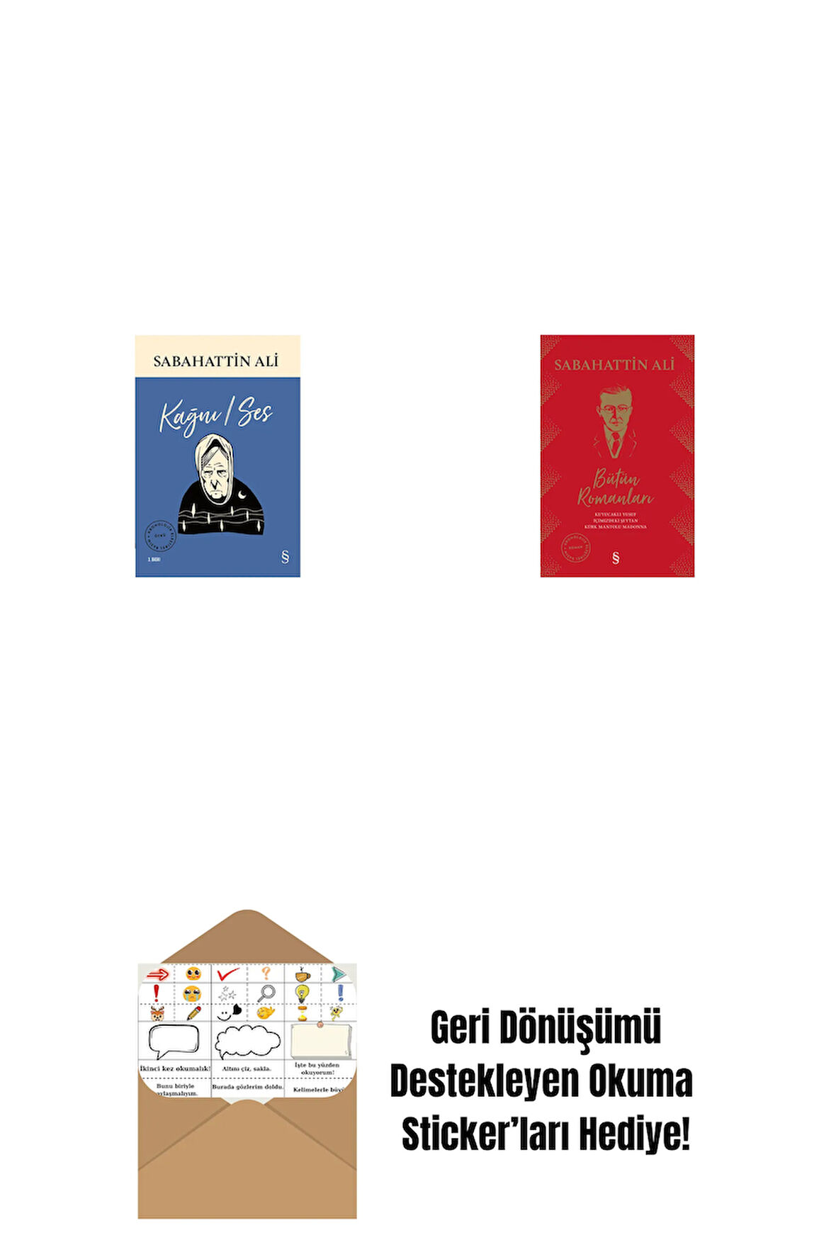 Kağnı / Ses + Sabahattin Ali Bütün Romanları (Ciltli) + Okuma Sticker'ları