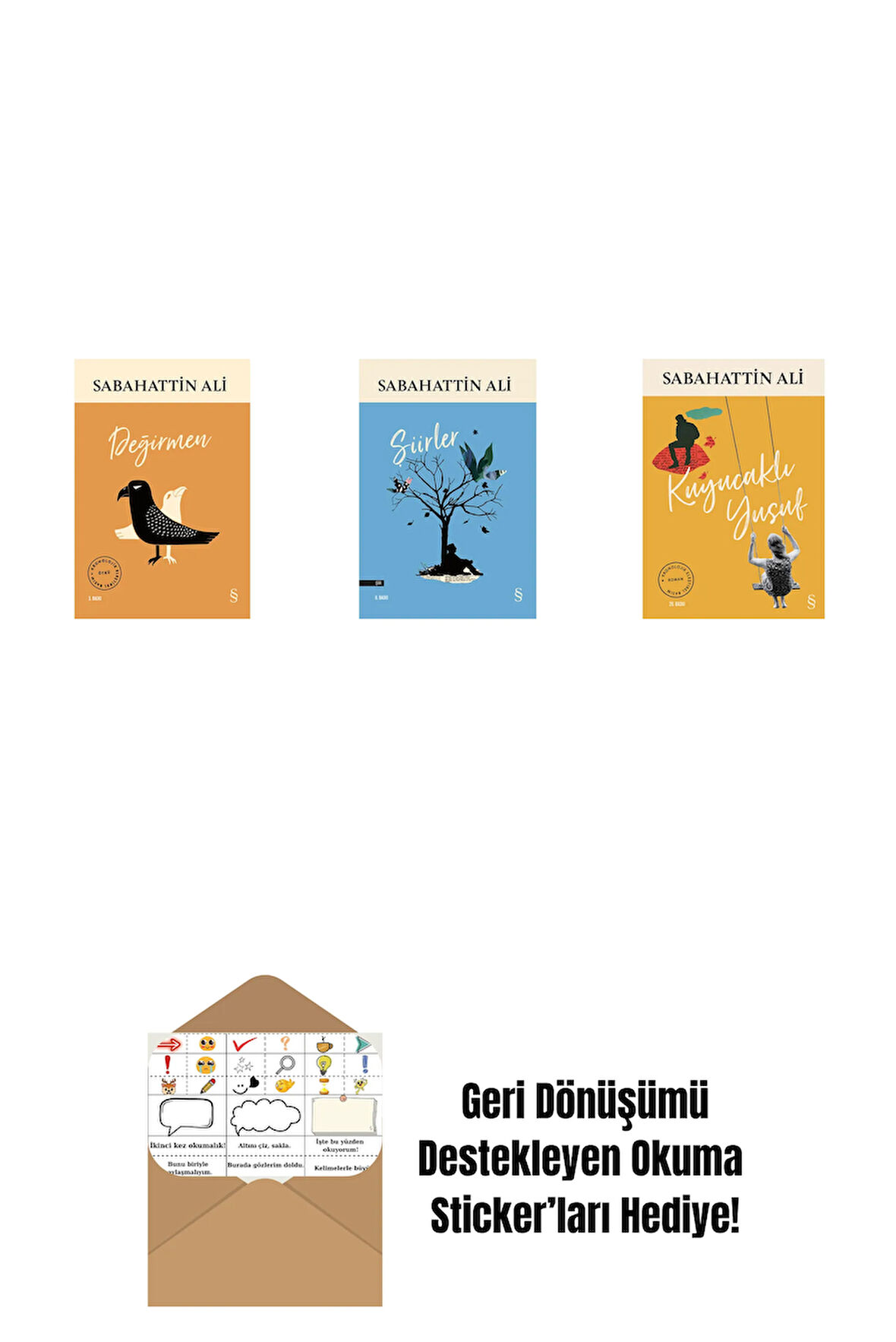 Değirmen + Şiirler + Kuyucaklı Yusuf + Okuma Sticker'ları