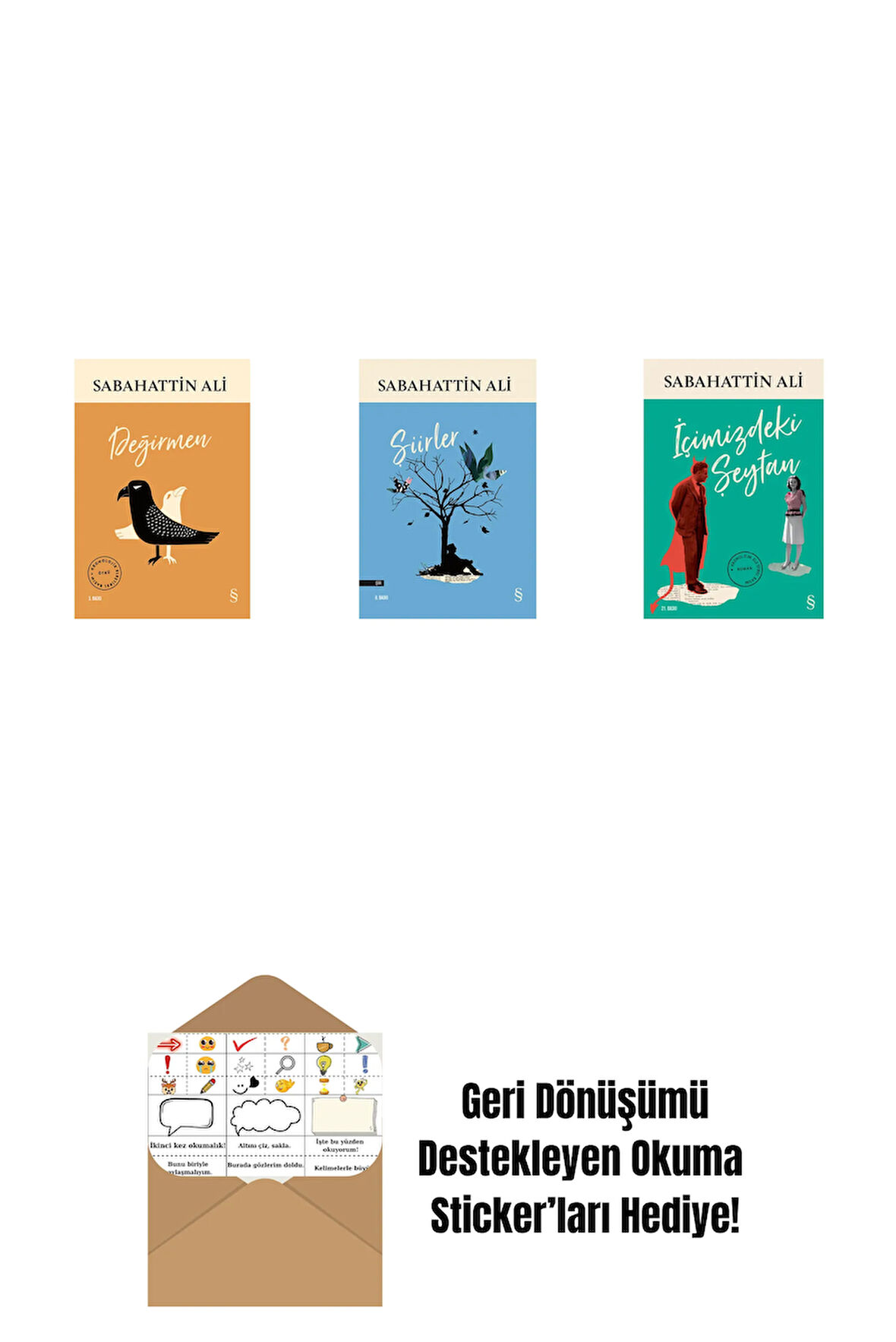 Değirmen + Şiirler + İçimizdeki Şeytan + Okuma Sticker'ları