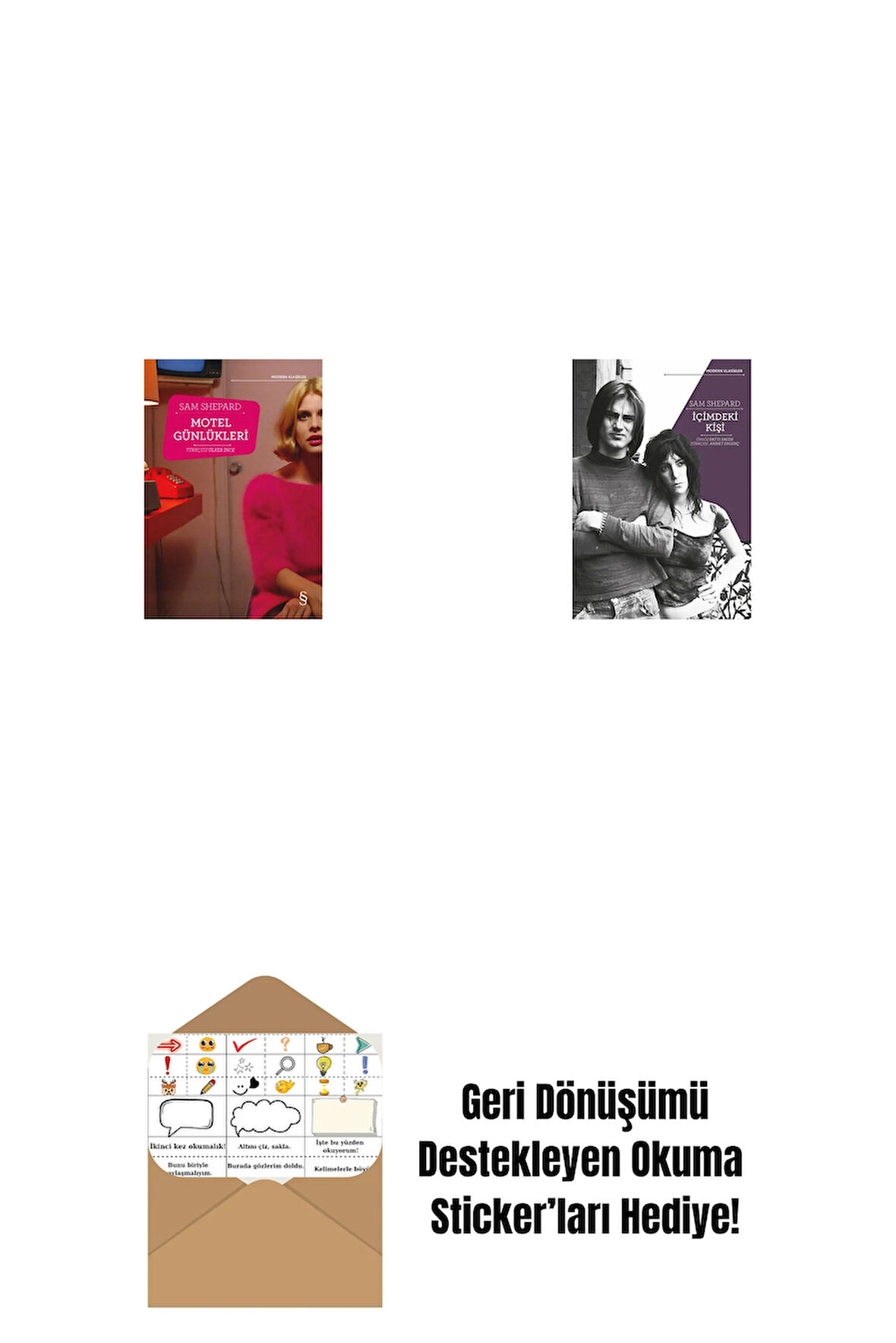 Motel Günlükleri + İçimdeki Kişi + Okuma Sticker'ları