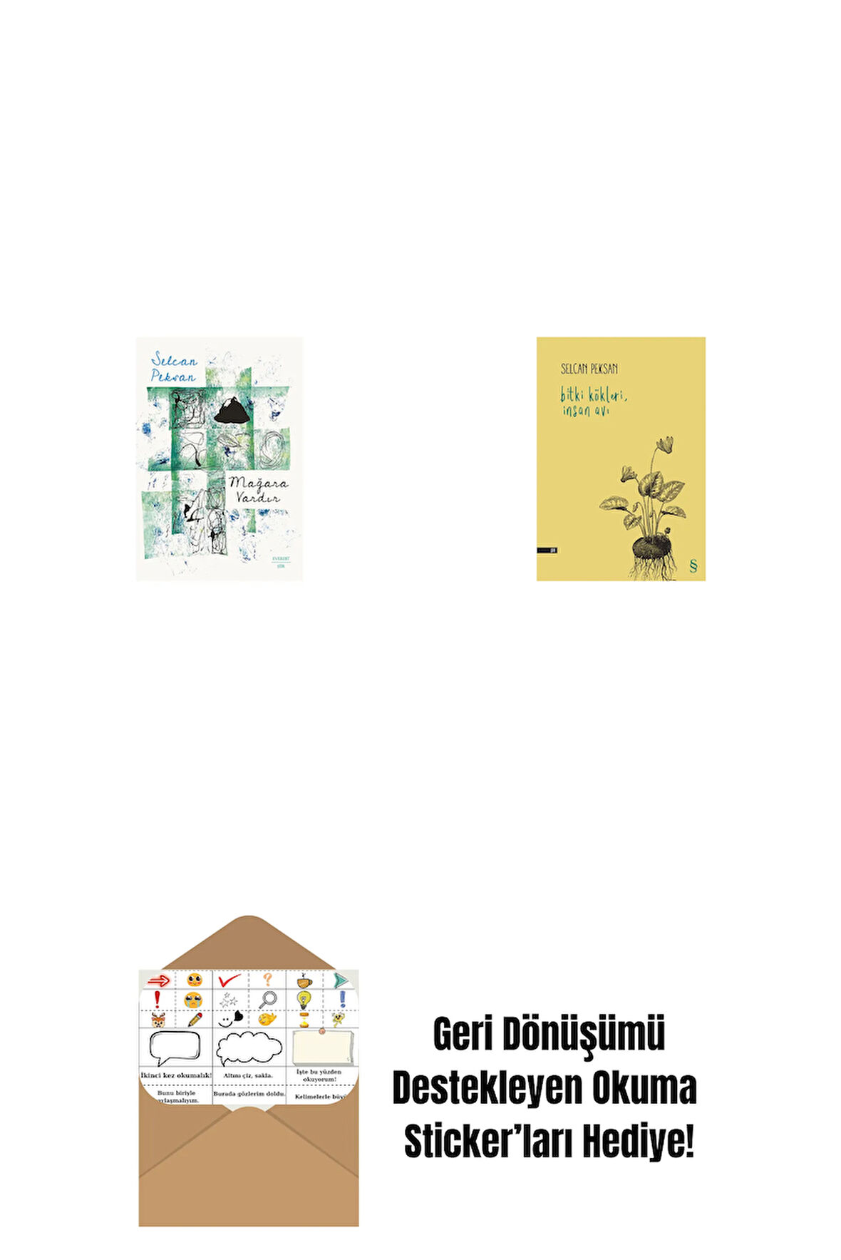 Mağara Vardır + Bitki Kökleri, İnsan Avı + Okuma Sticker'ları