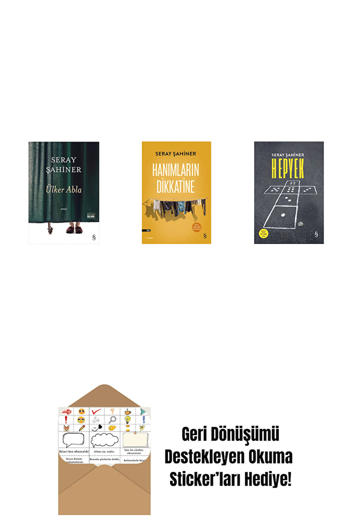 Ülker Abla + Hanımların Dikkatine + Hepyek + Okuma Sticker'ları