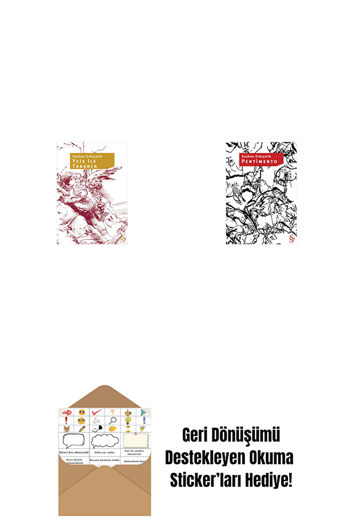 Yeis ile Tabanca + Pentimento + Okuma Sticker'ları