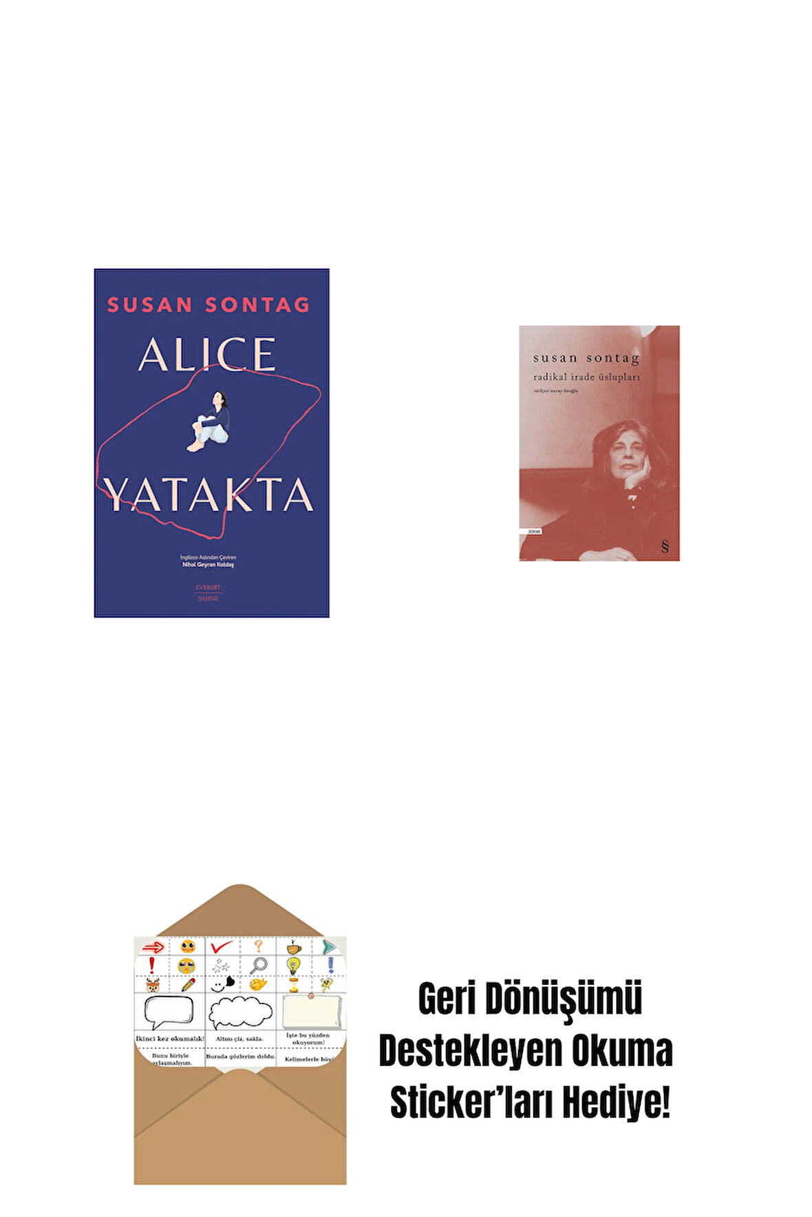 Alice Yatakta + Radikal İrade Üslupları + Okuma Sticker'ları