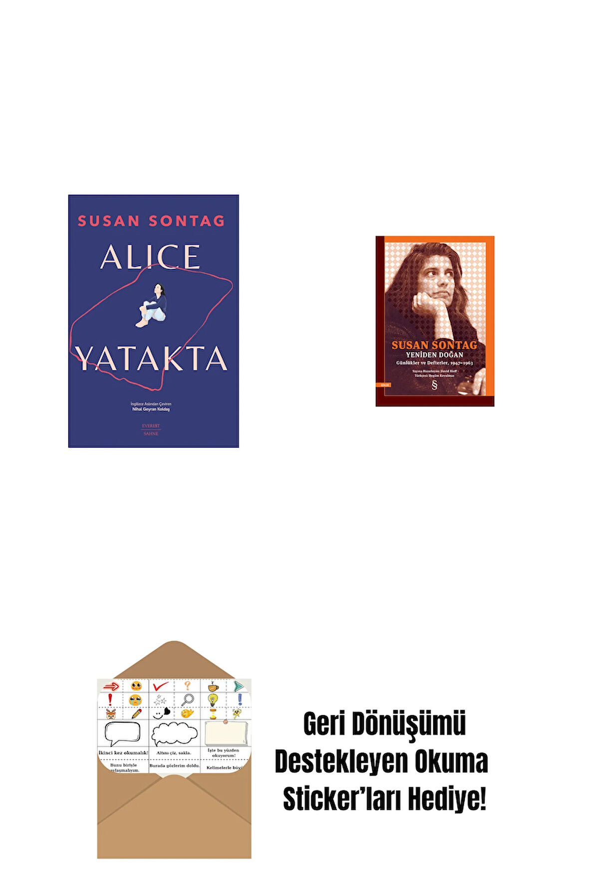 Alice Yatakta + Yeniden Doğan + Okuma Sticker'ları