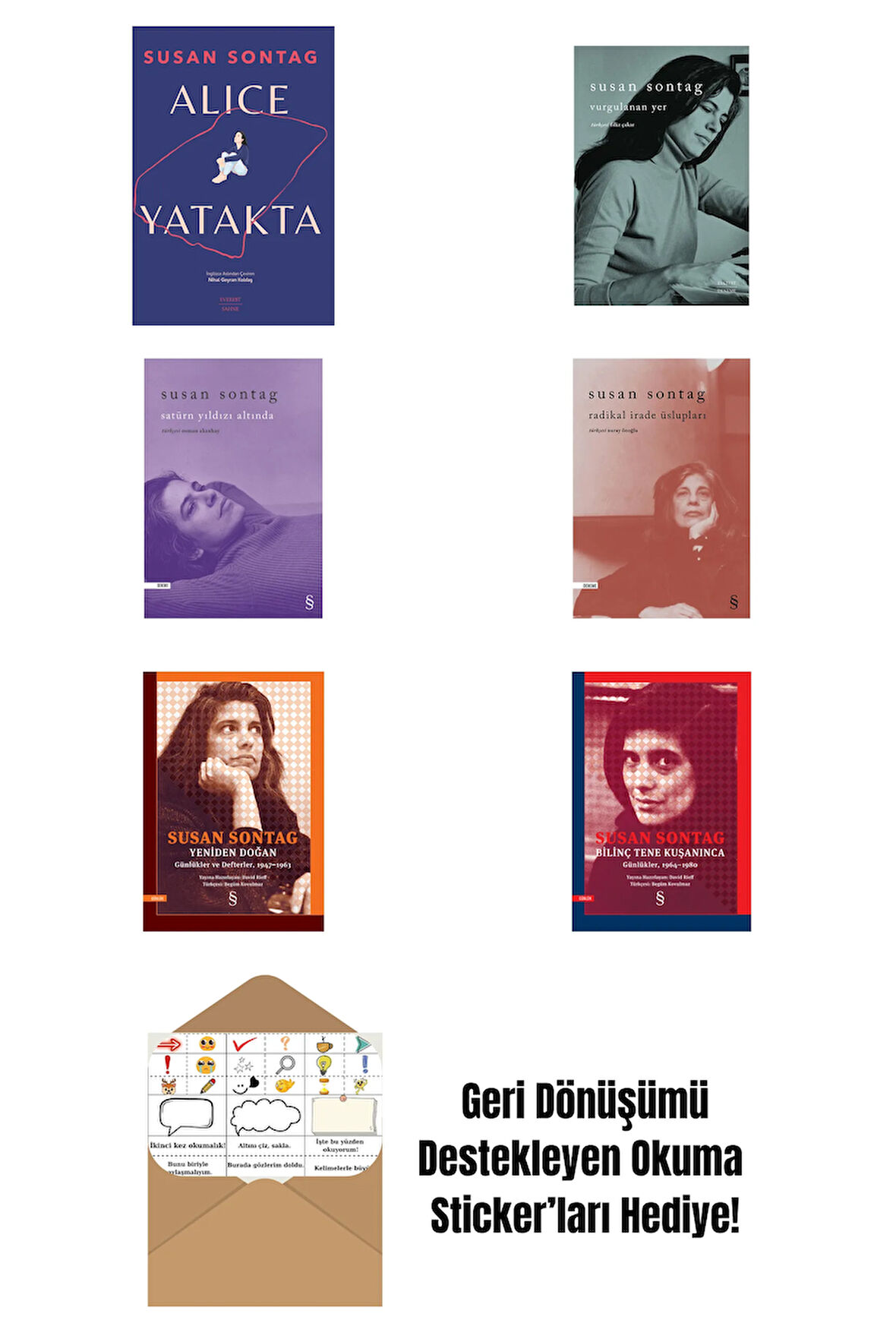 Susan Sontag 6 Kitap Set + Okuma Sticker'ları
