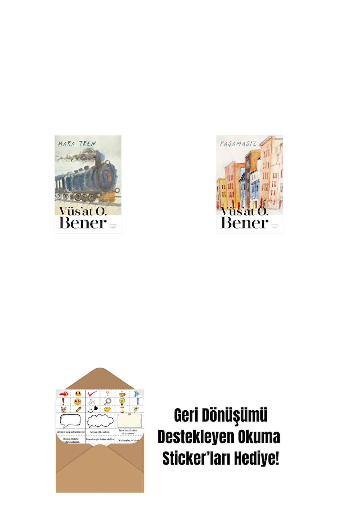 Kara Tren + Yaşamasız + Okuma Sticker'ları