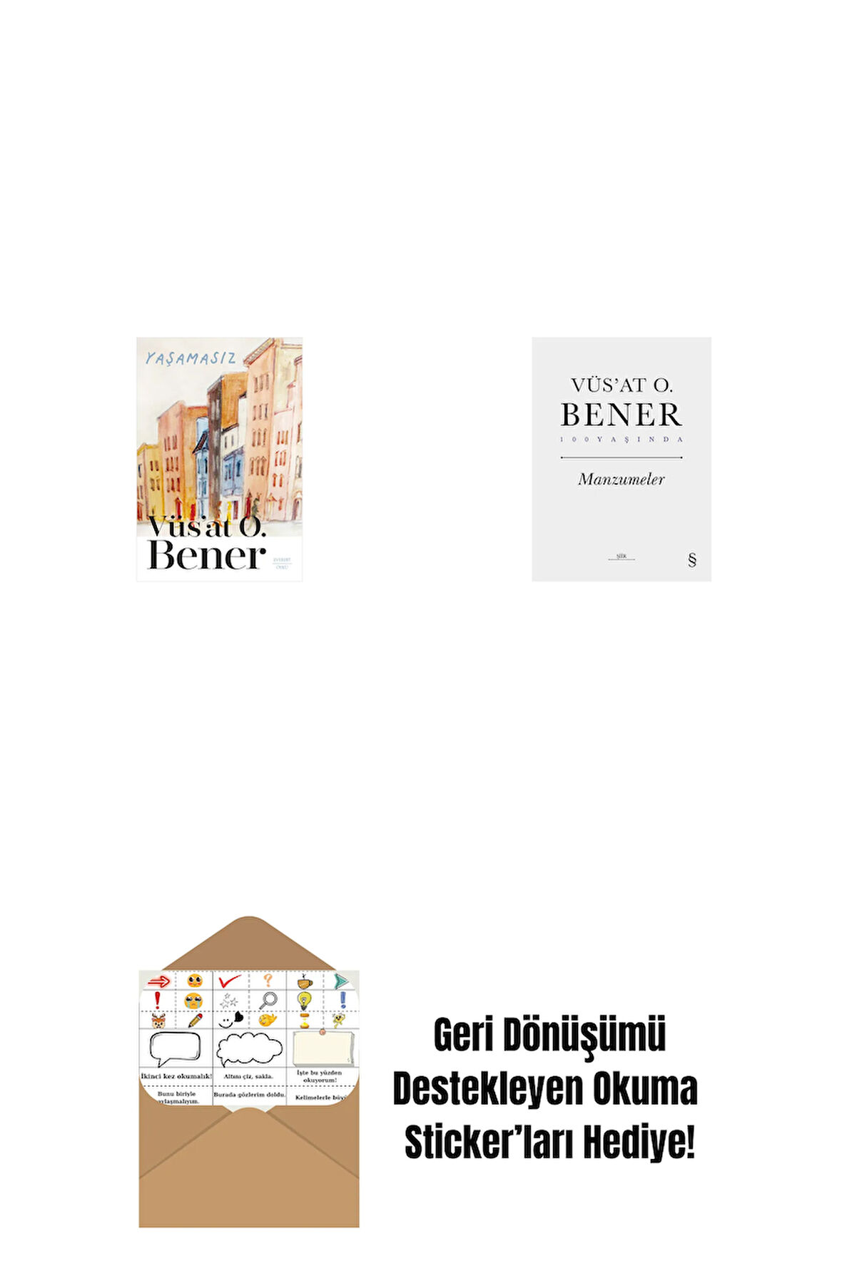 Yaşamasız + Manzumeler (Ciltli) + Okuma Sticker'ları
