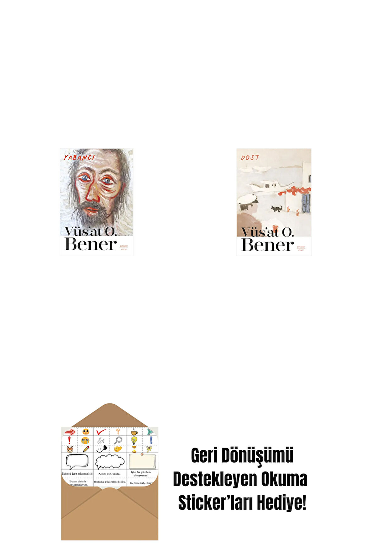 Yabancı + Dost + Okuma Sticker'ları