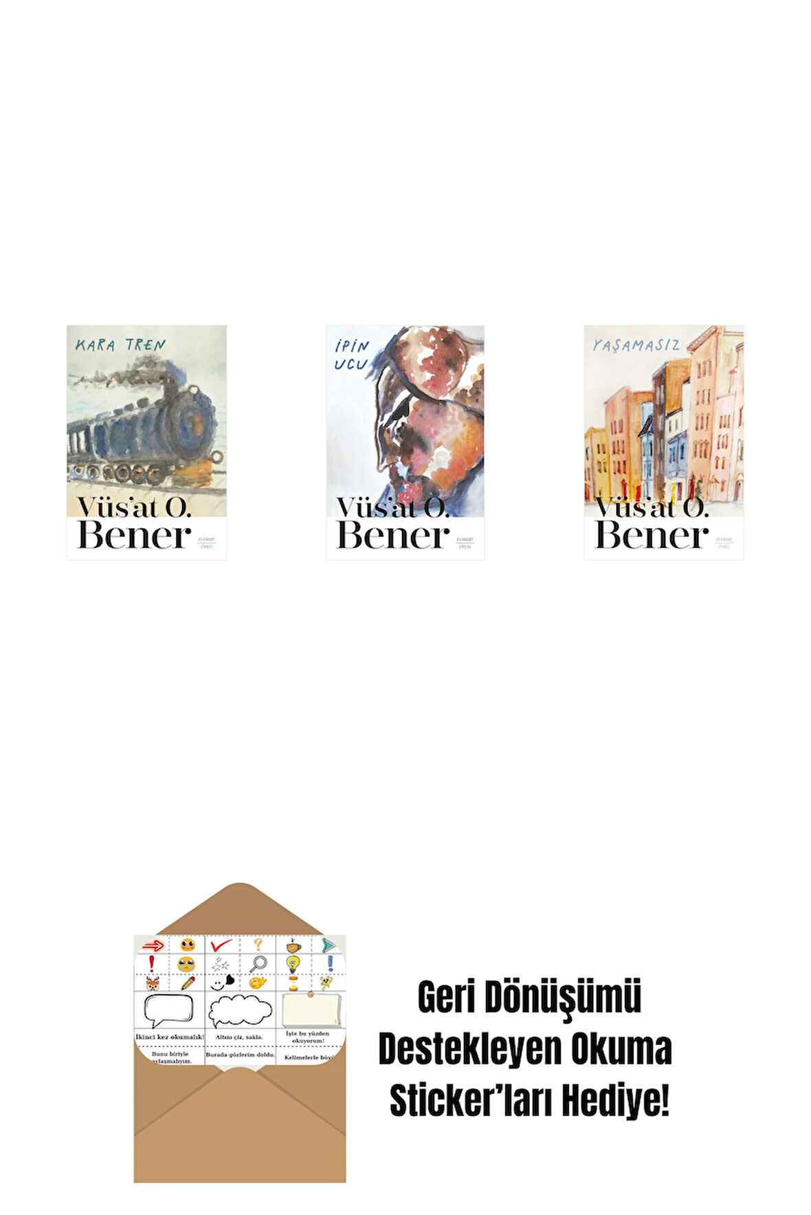 Kara Tren + İpin Ucu + Yaşamasız + Okuma Sticker'ları