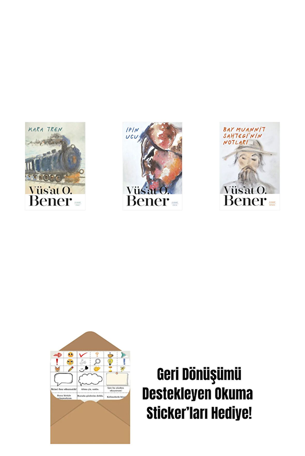 Kara Tren + İpin Ucu + Bay Muannit Sahtegi'nin Notları + Okuma Sticker'ları