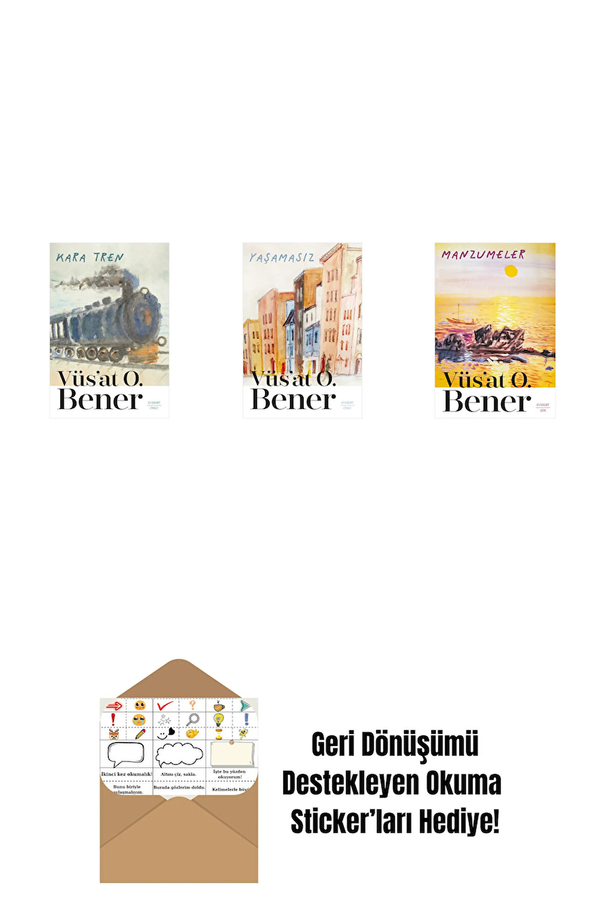Kara Tren + Yaşamasız + Manzumeler + Okuma Sticker'ları