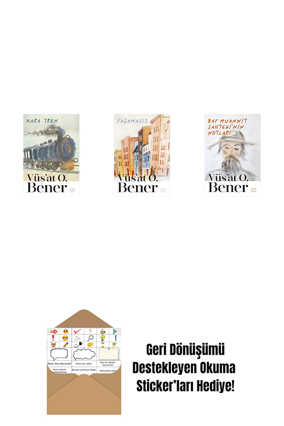 Kara Tren + Yaşamasız + Bay Muannit Sahtegi'nin Notları + Okuma Sticker'ları