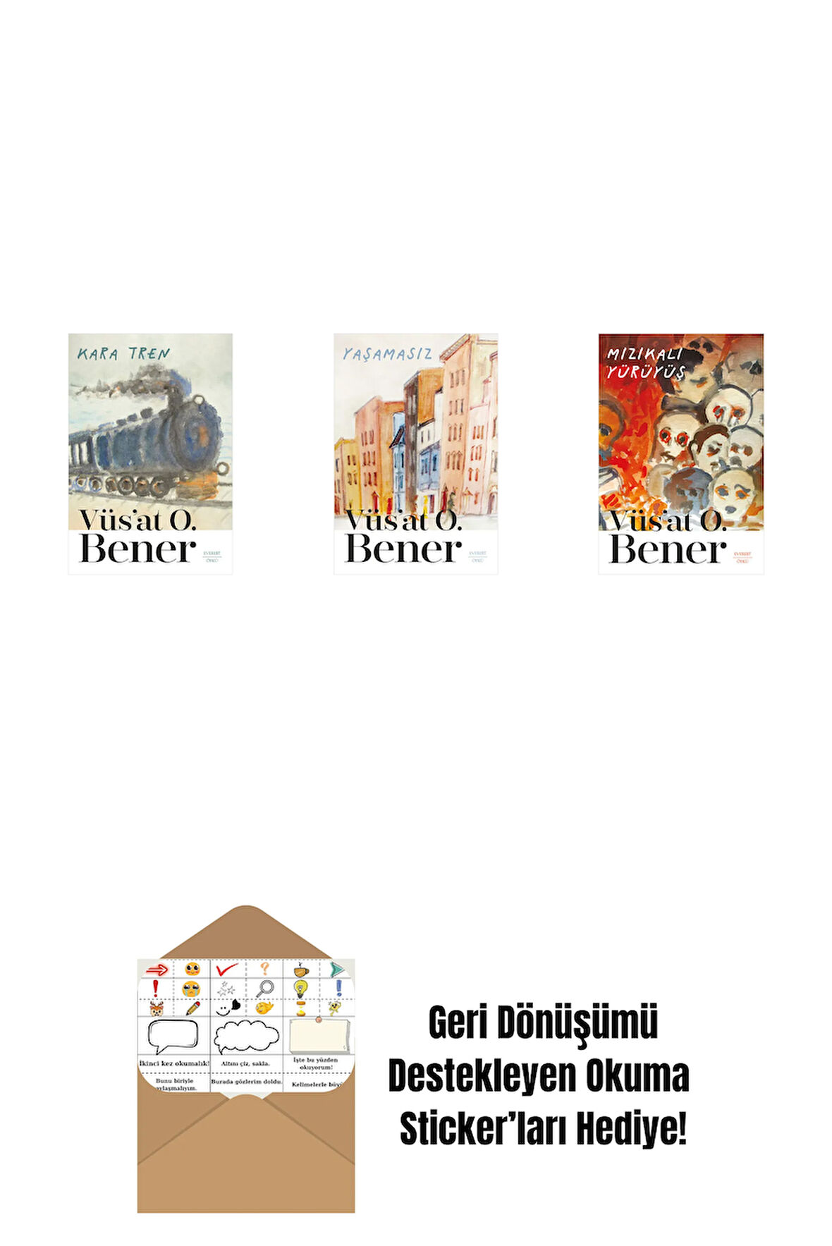 Kara Tren + Yaşamasız + Mızıkalı Yürüyüş + Okuma Sticker'ları