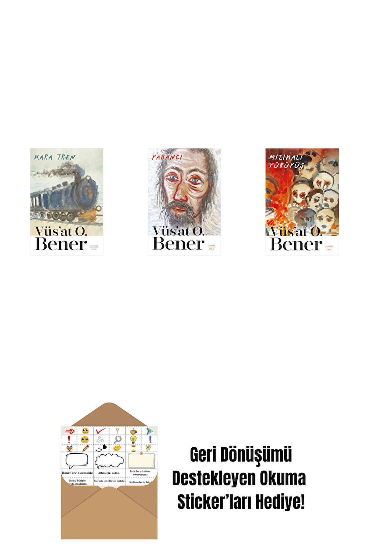 Kara Tren + Yabancı + Mızıkalı Yürüyüş + Okuma Sticker'ları