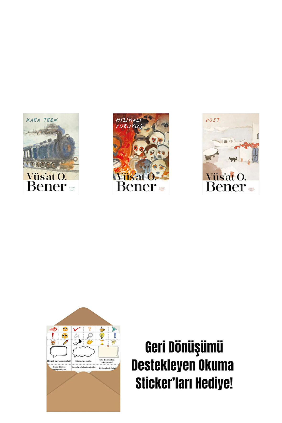 Kara Tren + Mızıkalı Yürüyüş + Dost + Okuma Sticker'ları