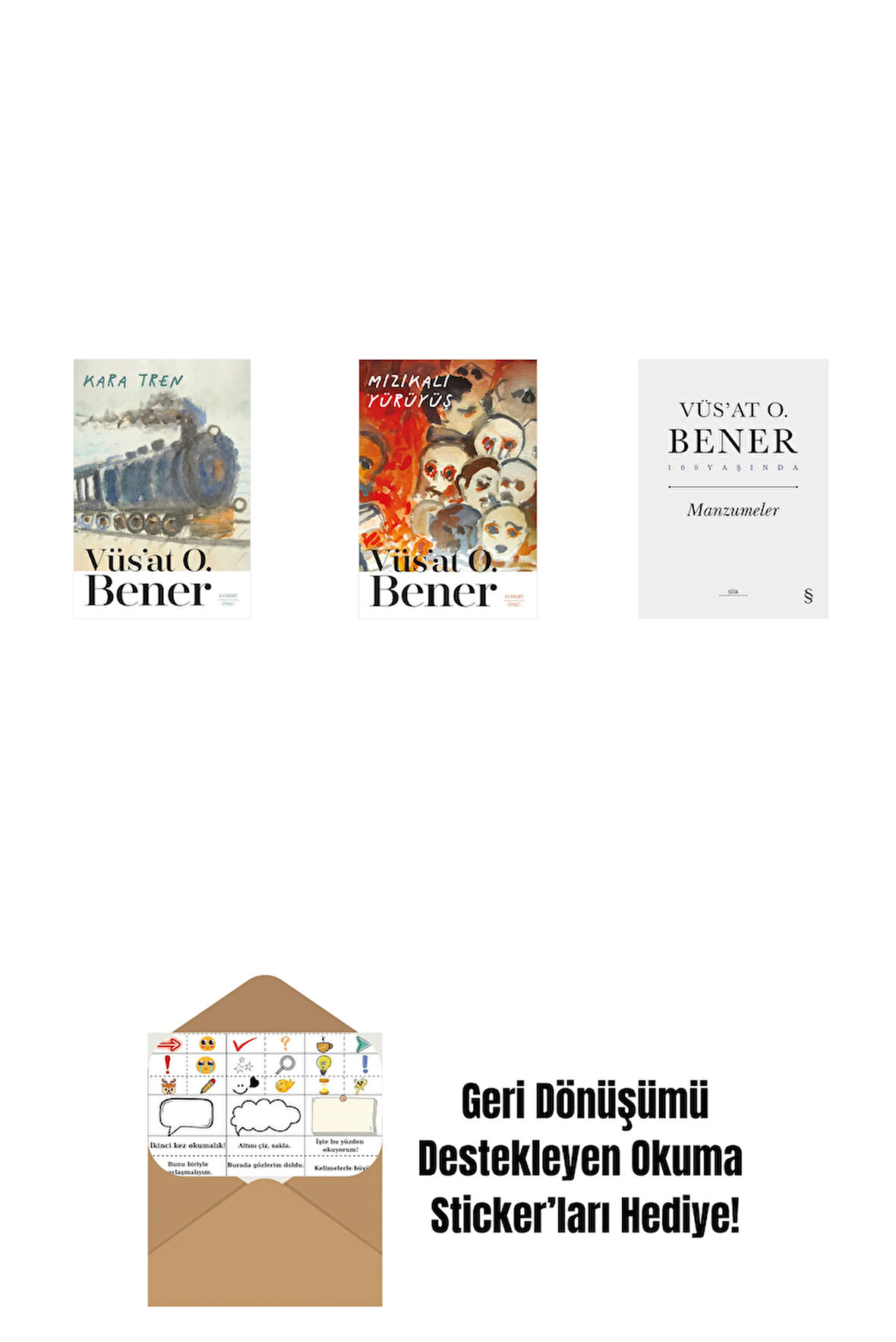 Kara Tren + Mızıkalı Yürüyüş + Manzumeler (Ciltli) + Okuma Sticker'ları