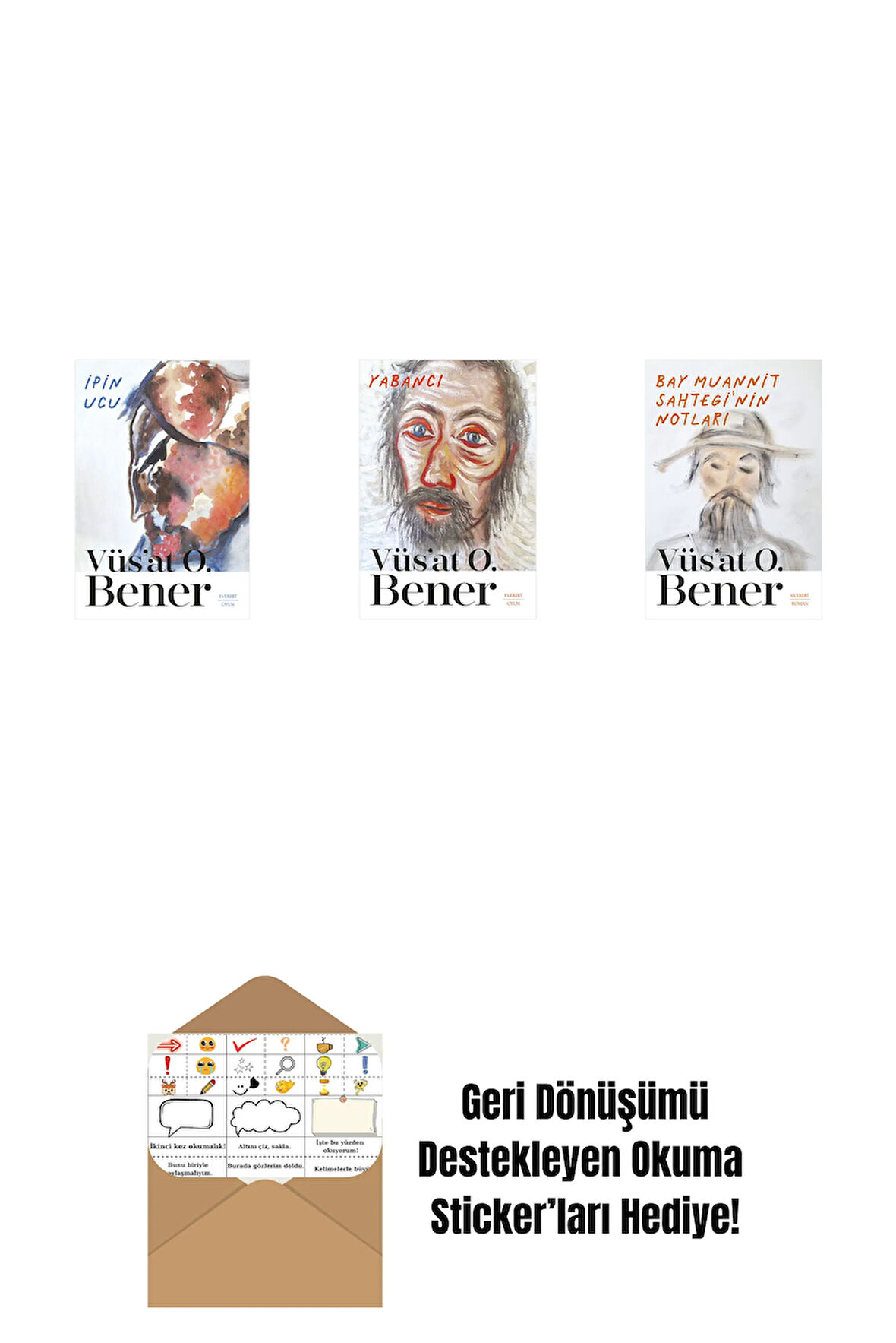 İpin Ucu + Yabancı + Bay Muannit Sahtegi'nin Notları + Okuma Sticker'ları