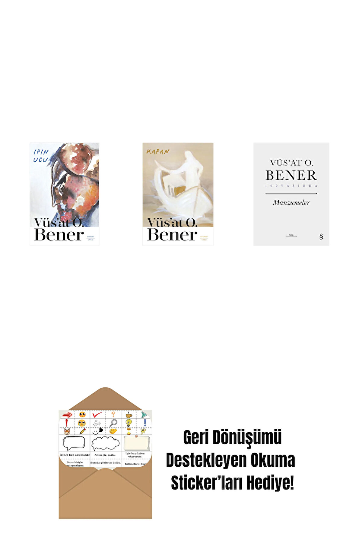 İpin Ucu + Kapan + Manzumeler (Ciltli) + Okuma Sticker'ları