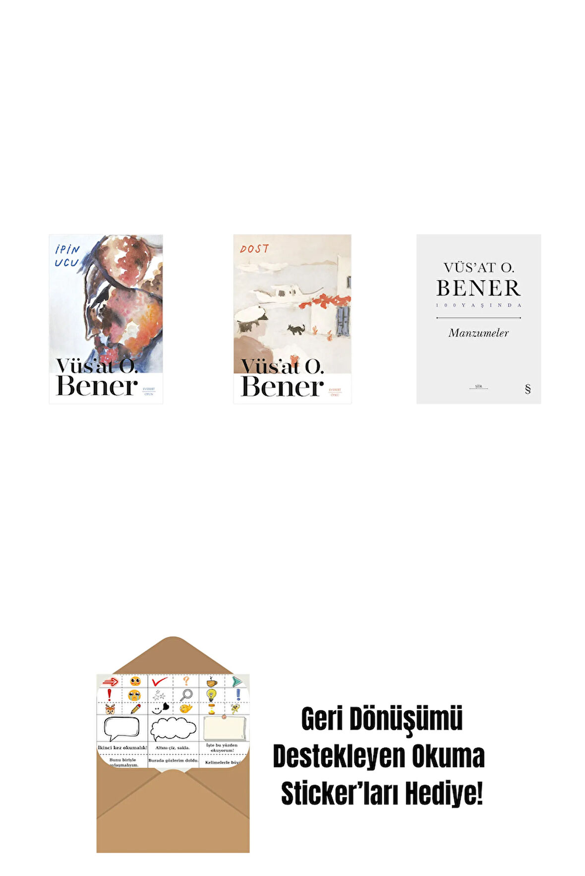 İpin Ucu + Dost + Manzumeler (Ciltli) + Okuma Sticker'ları