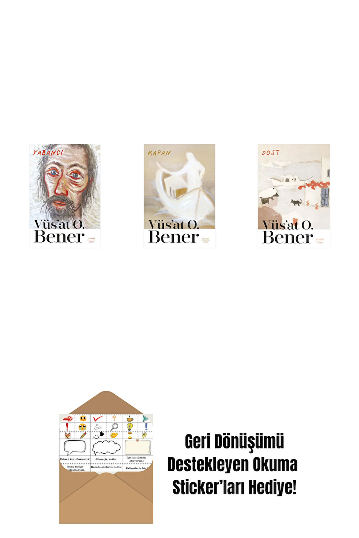 Yabancı + Kapan + Dost + Okuma Sticker'ları