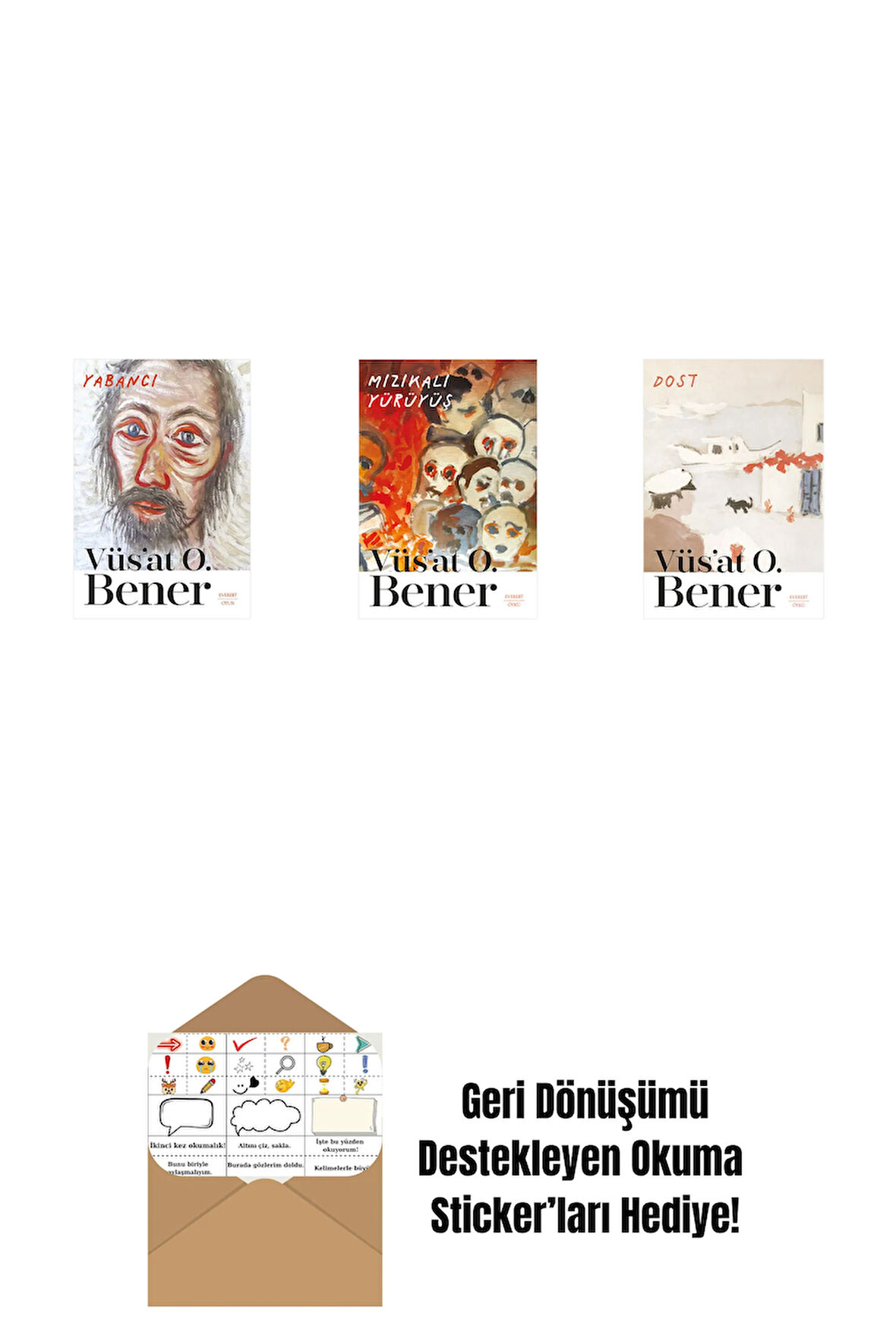 Yabancı + Mızıkalı Yürüyüş + Dost + Okuma Sticker'ları